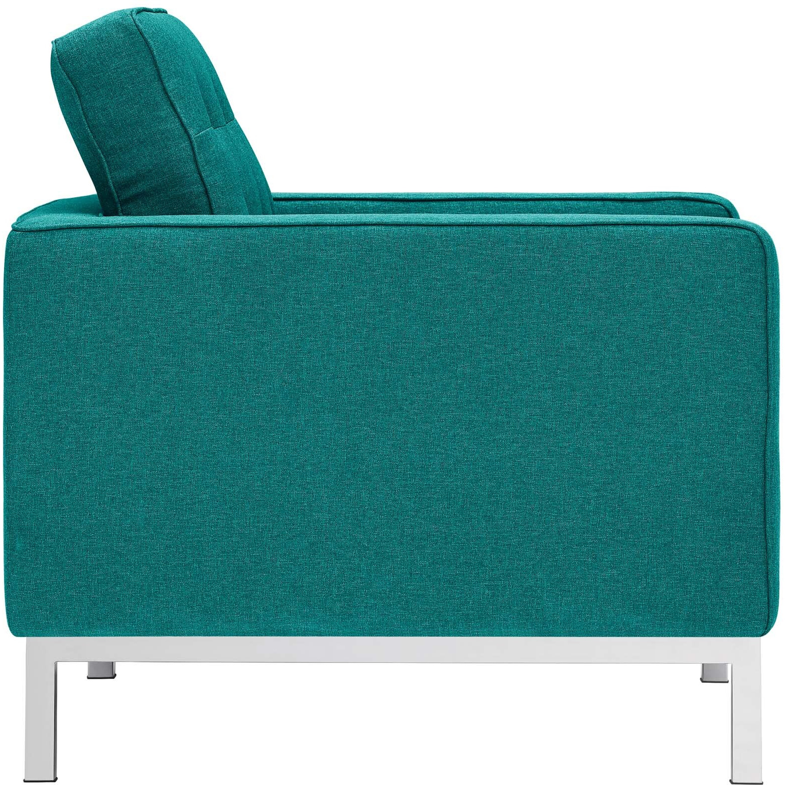 Loft Upholstered Fabric Armchair - Teal
