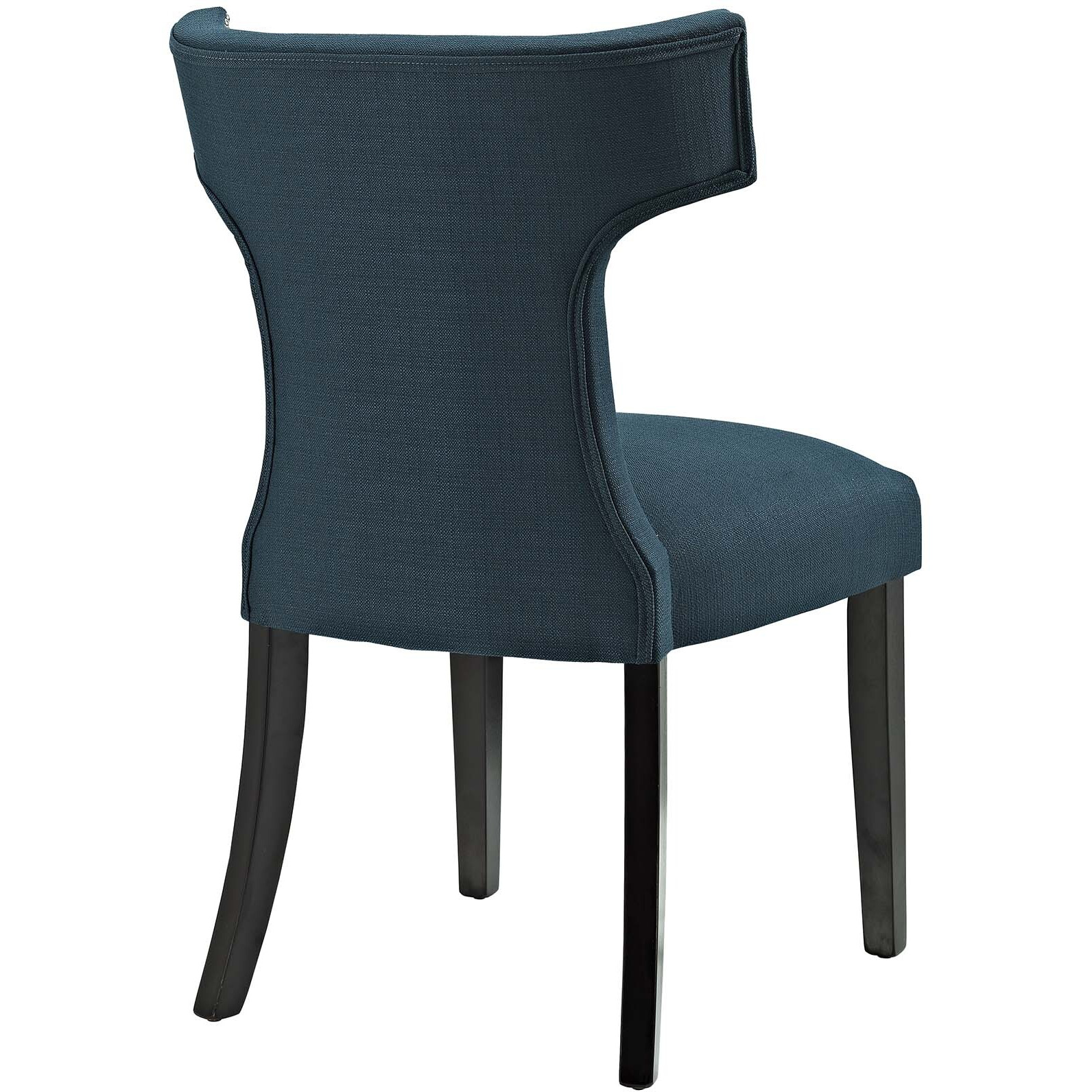 Curve Fabric Dining Chair - Azure