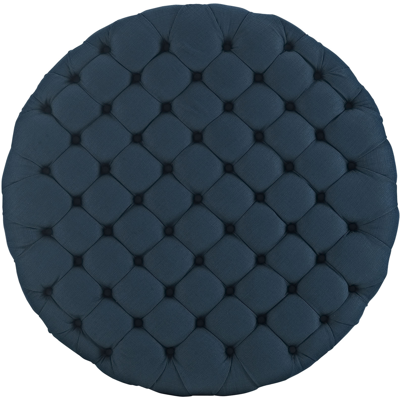 Amour Upholstered Fabric Ottoman - Azure