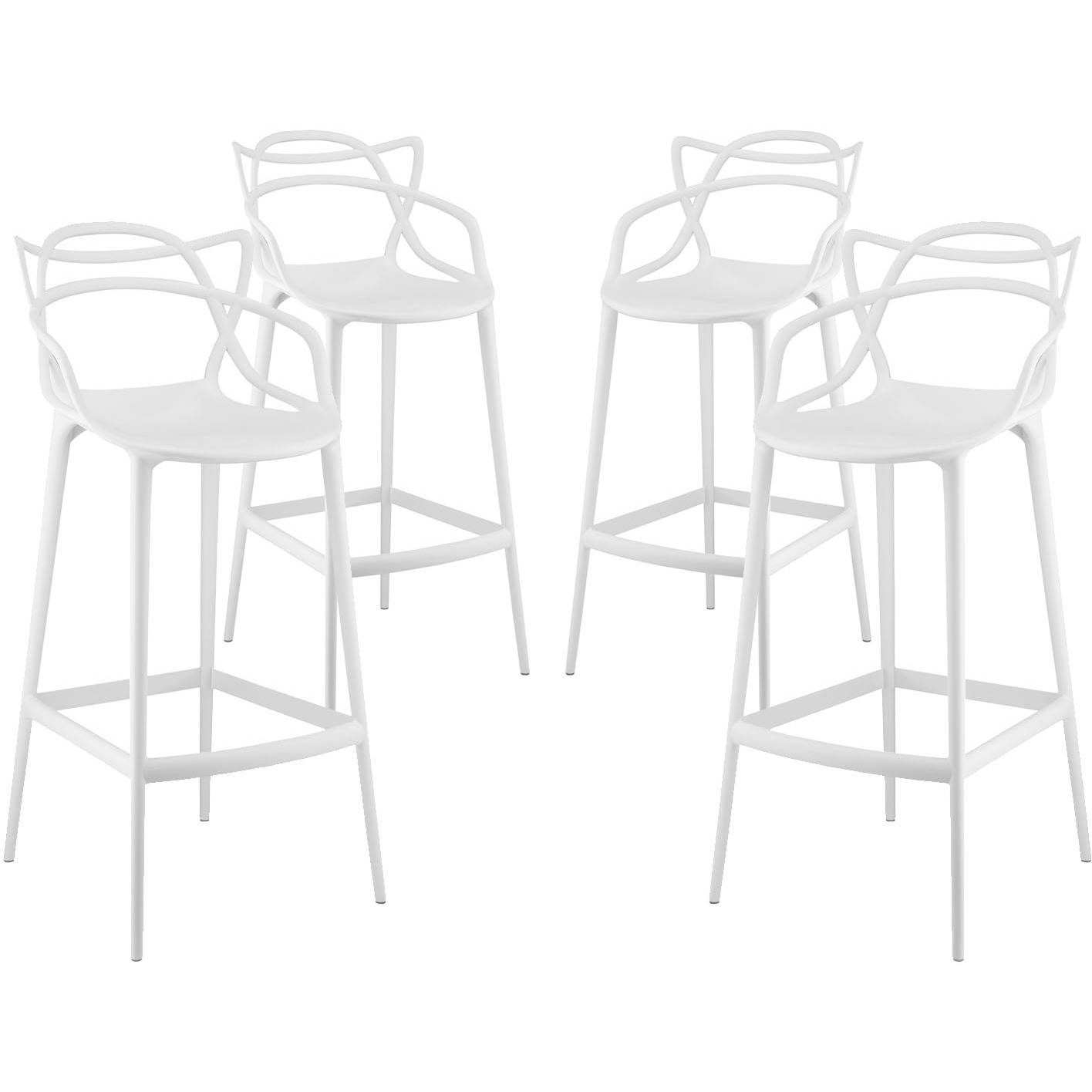 Entangled Bar Stool Set of 4 - White