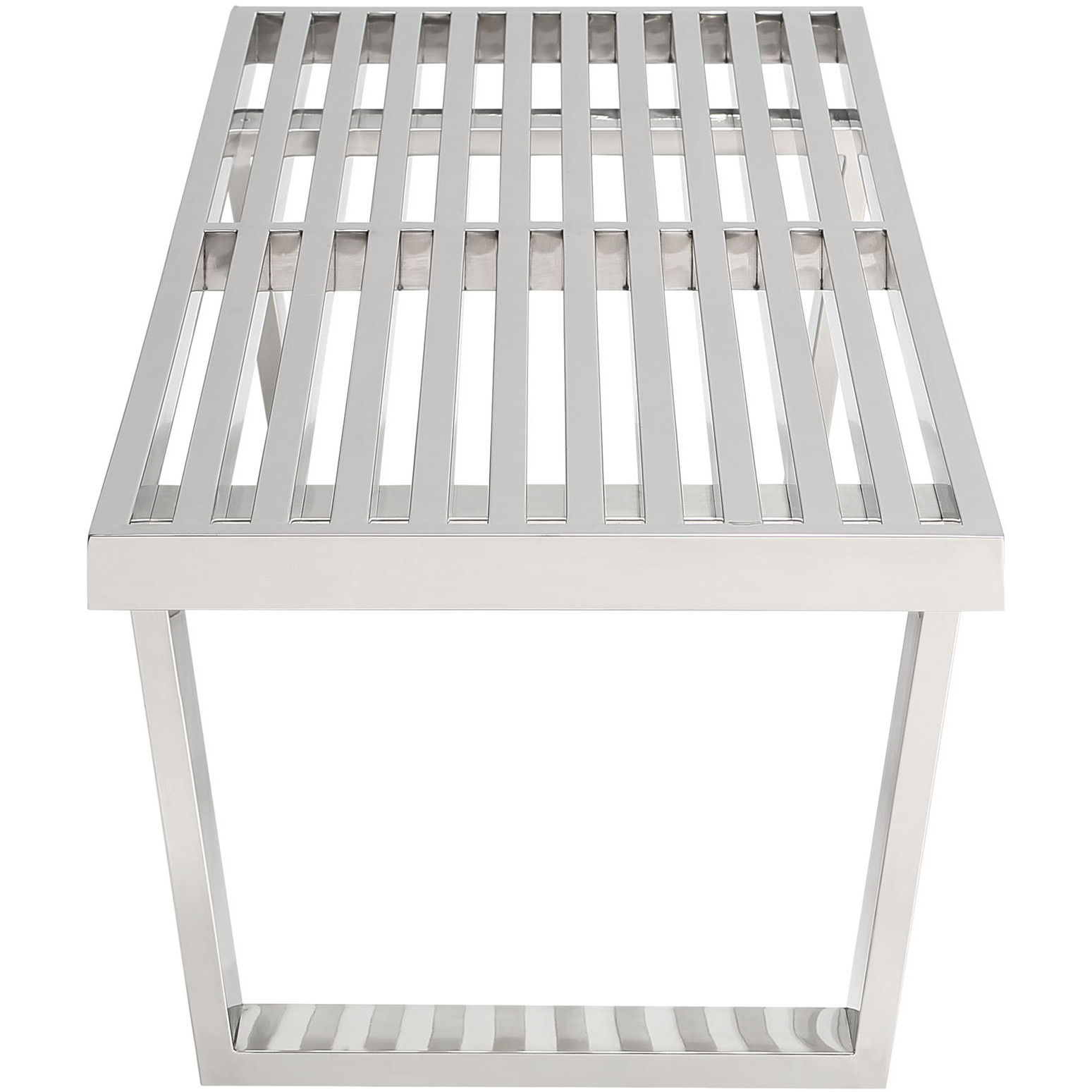 Sauna 4' Stainless Steel Bench - Silver