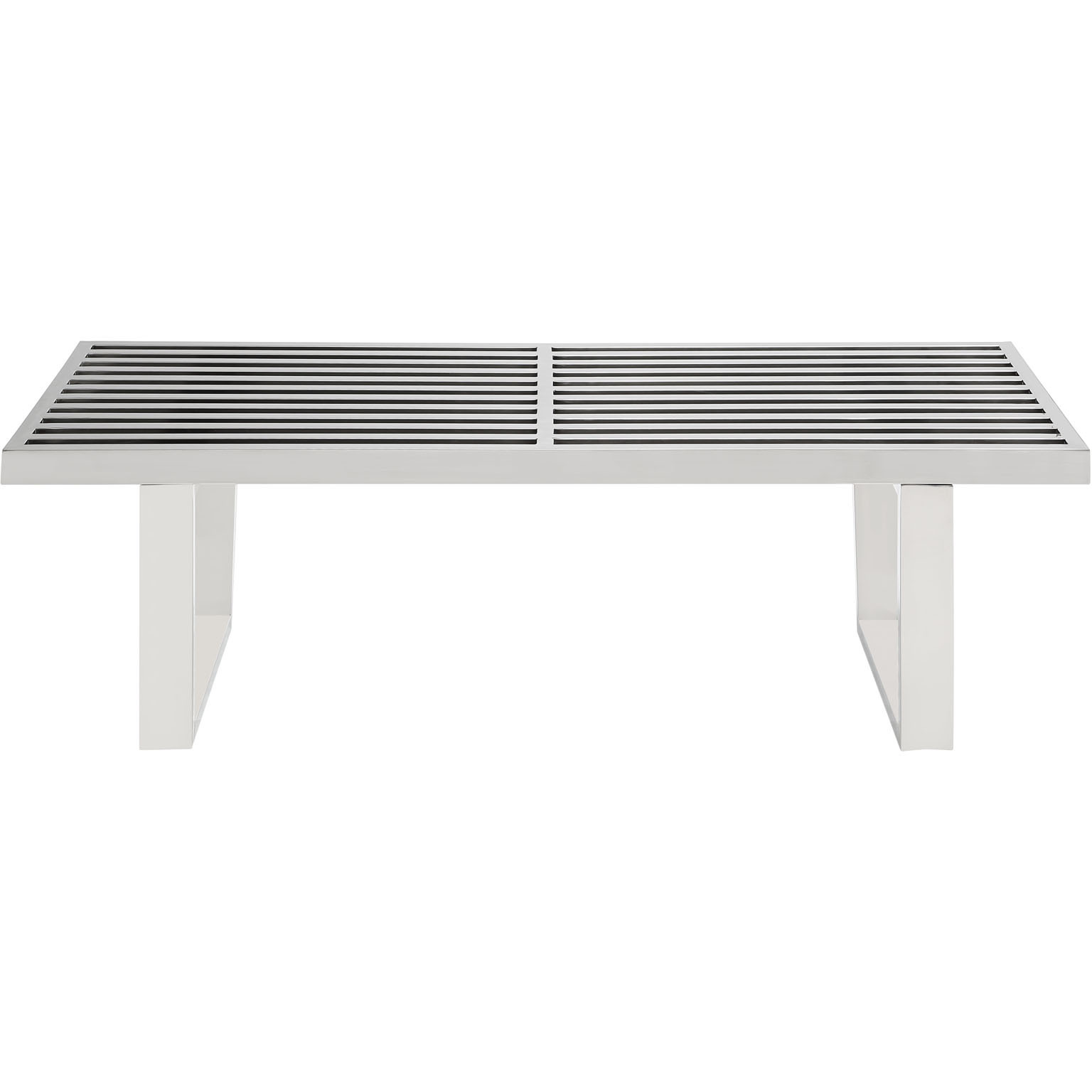 Sauna 4' Stainless Steel Bench - Silver