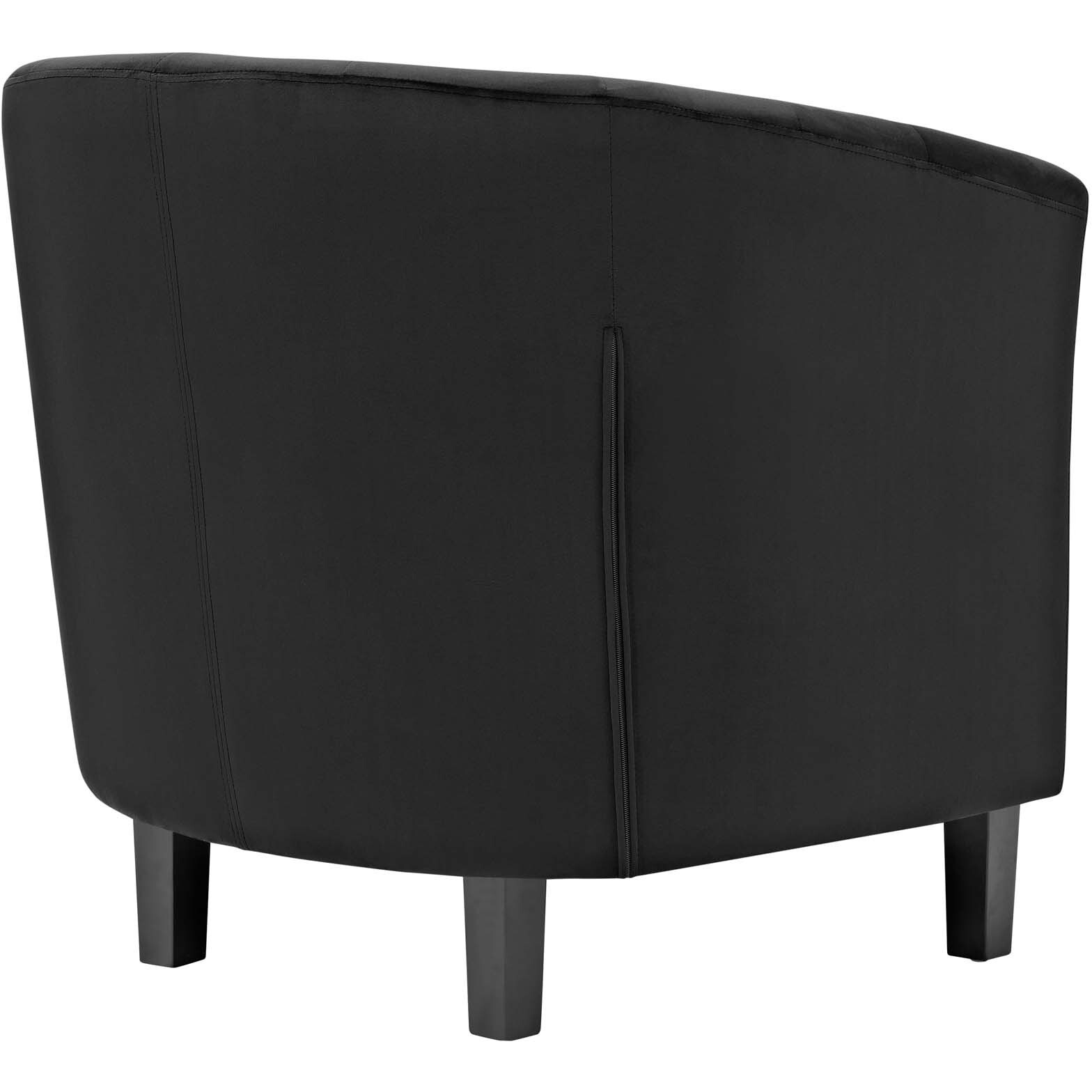 Prospect Velvet Armchair - Black