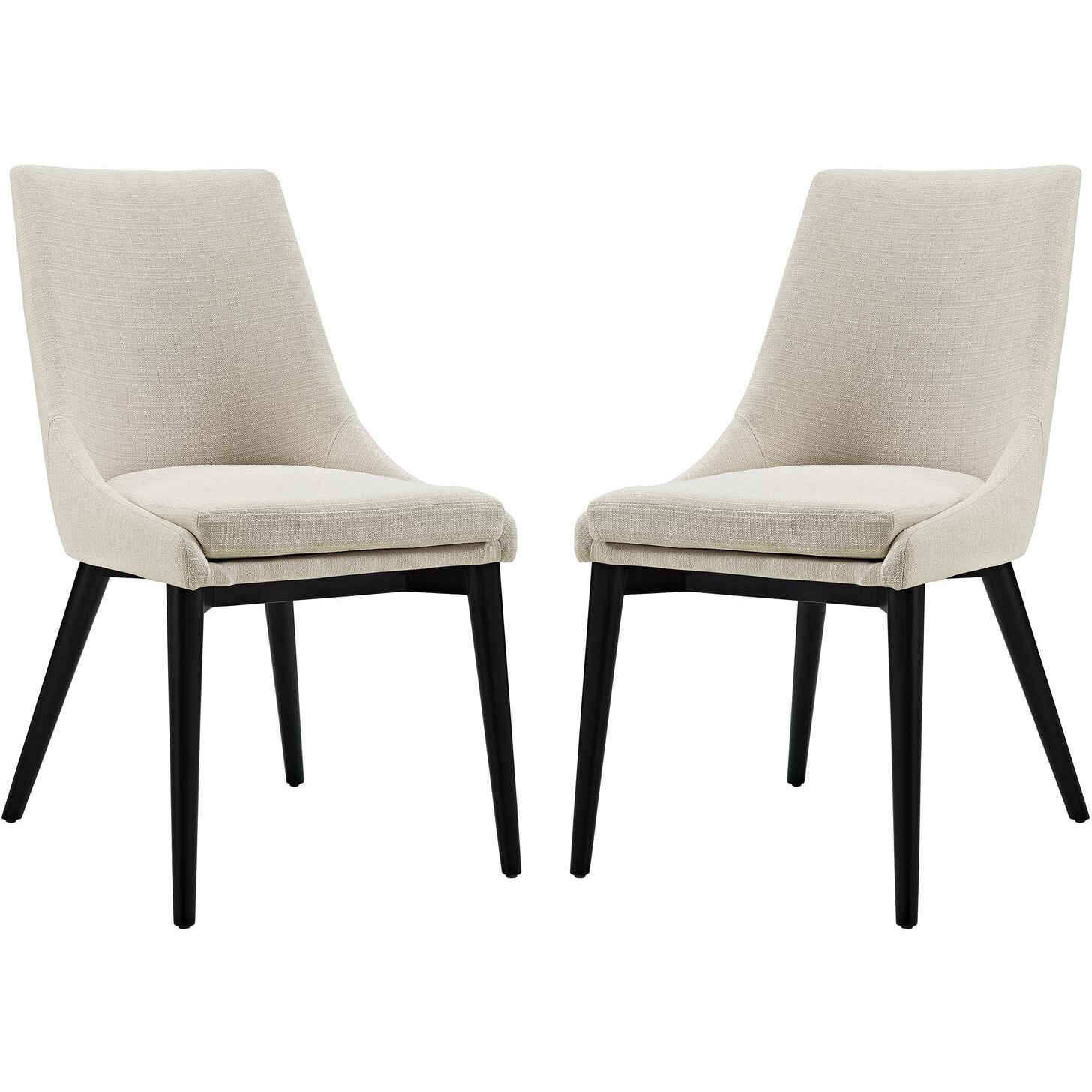 Viscount Dining Side Chair Fabric Set of 2 - Beige