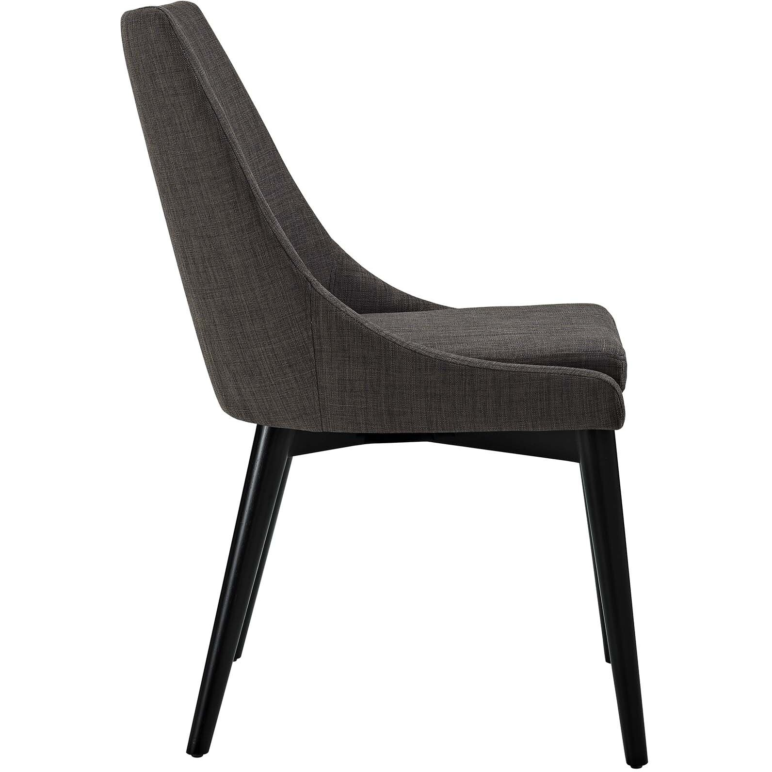Viscount Dining Side Chair Fabric Set of 2 - Brown