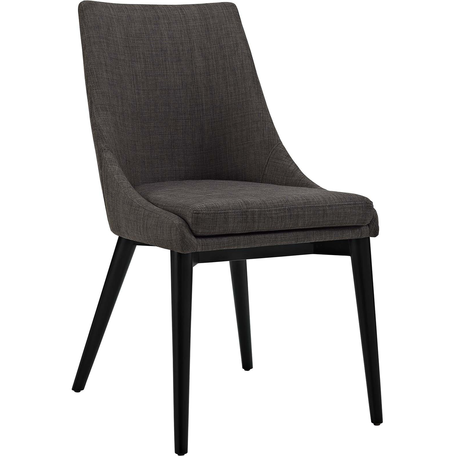 Viscount Dining Side Chair Fabric Set of 2 - Brown