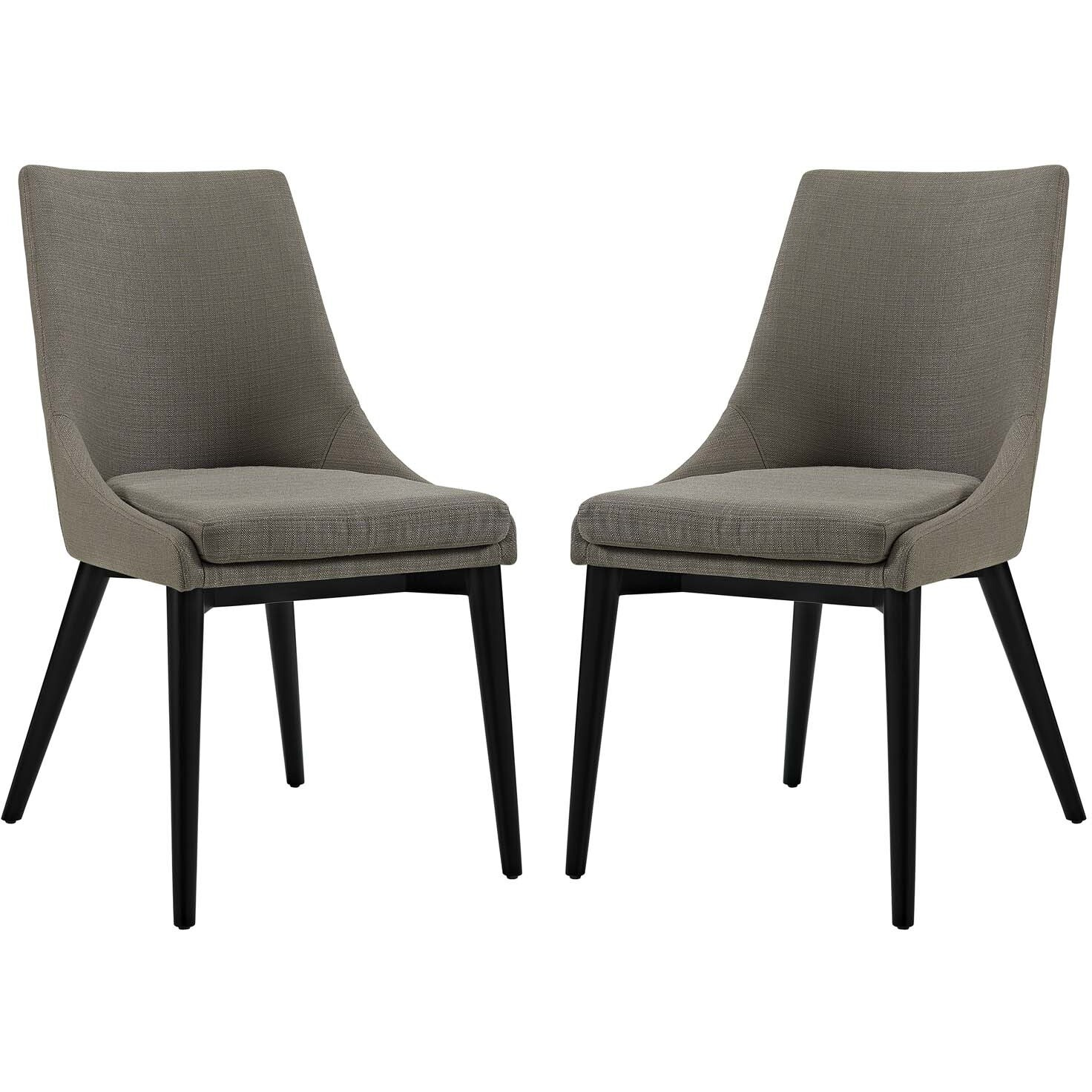 Viscount Dining Side Chair Fabric Set of 2 - Granite