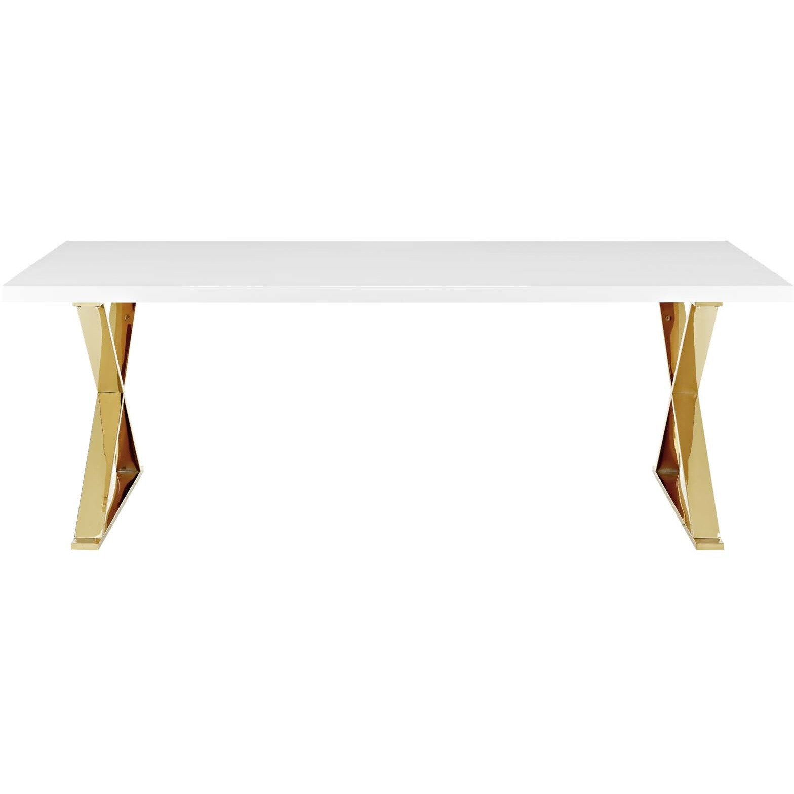 Sector Dining Table - White Gold