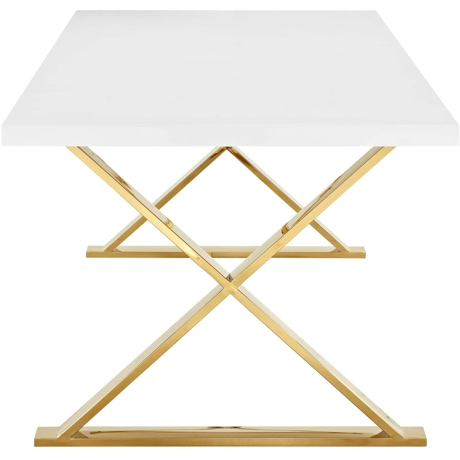 Sector Dining Table - White Gold
