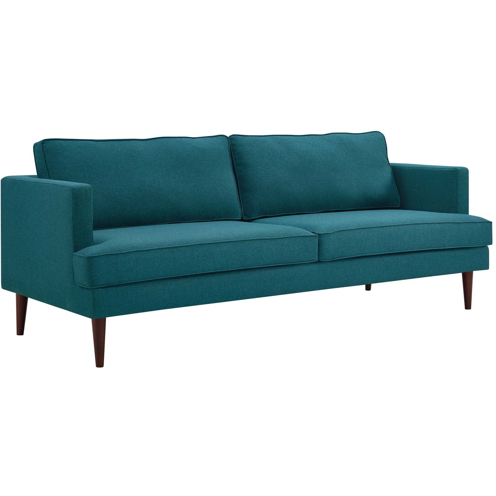 Agile Upholstered Fabric Sofa - Teal