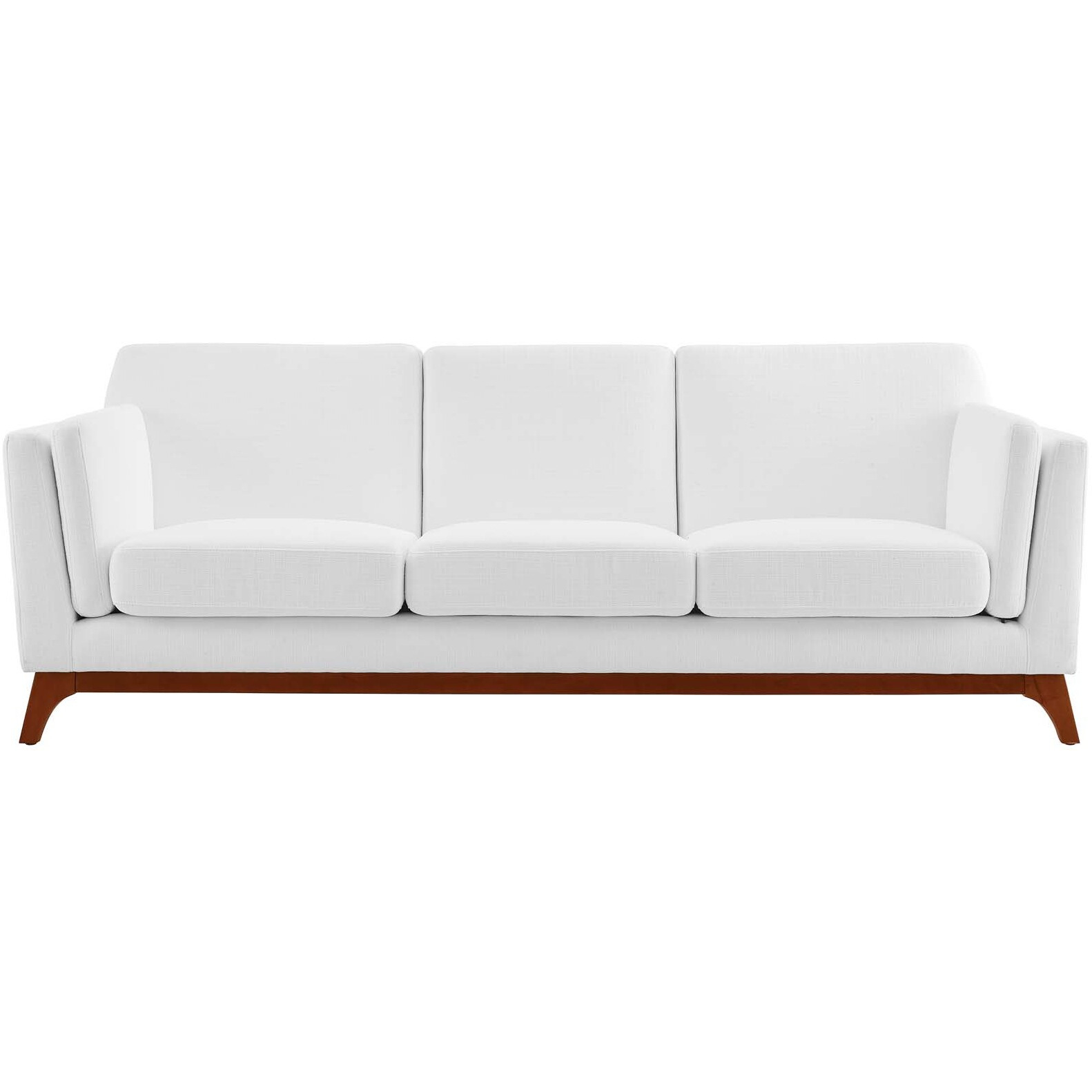 Chance Upholstered Fabric Sofa - White