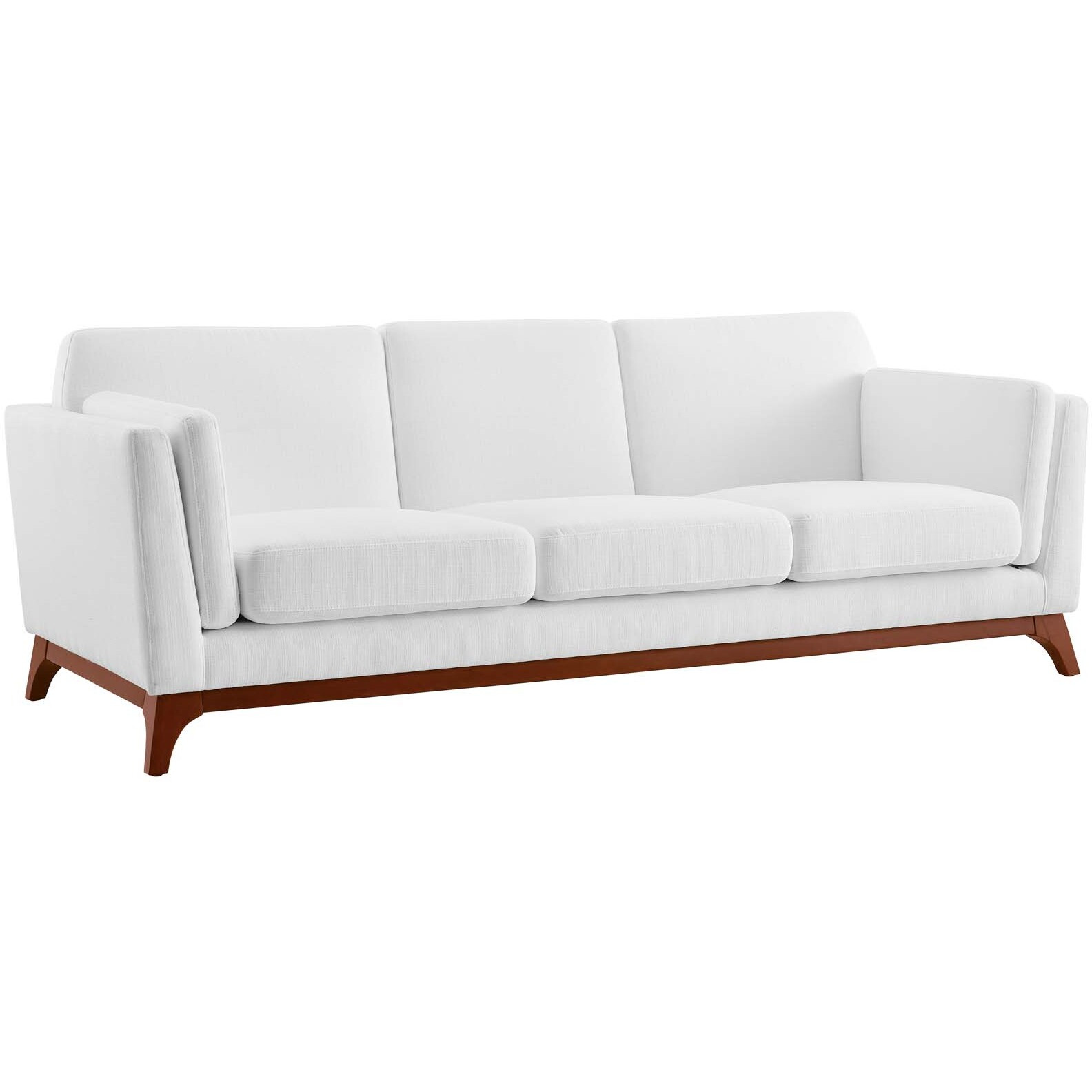 Chance Upholstered Fabric Sofa - White