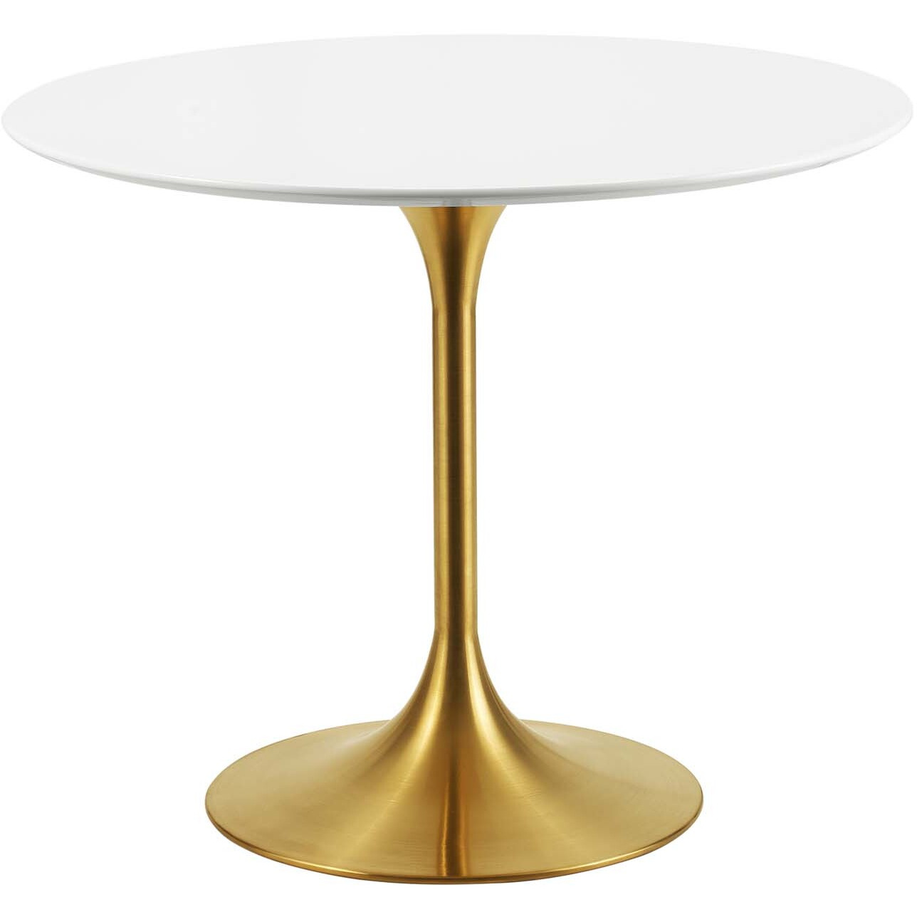 Lippa 36" Round Dining Table - Gold White