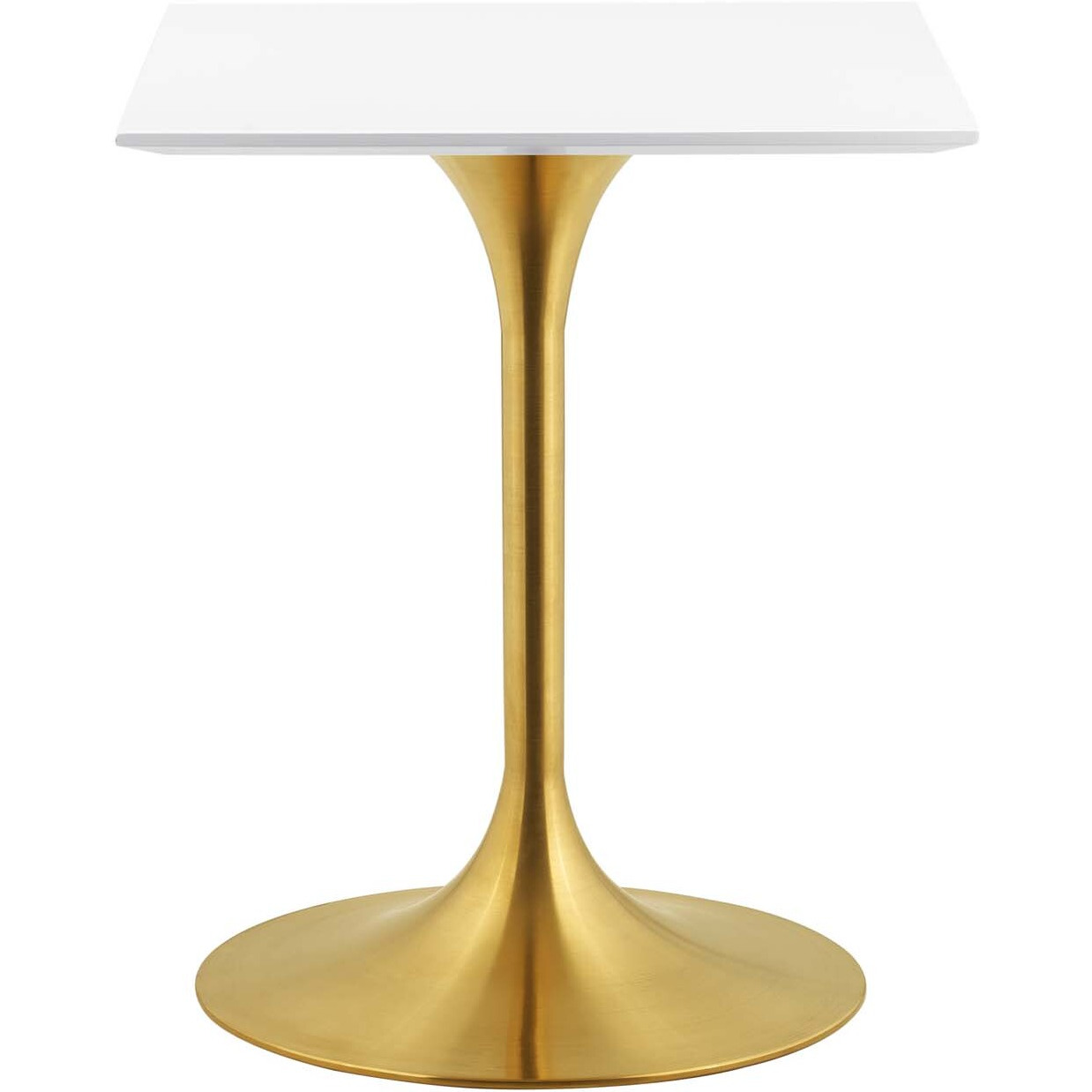 Lippa 24" Square Dining Table - Gold White