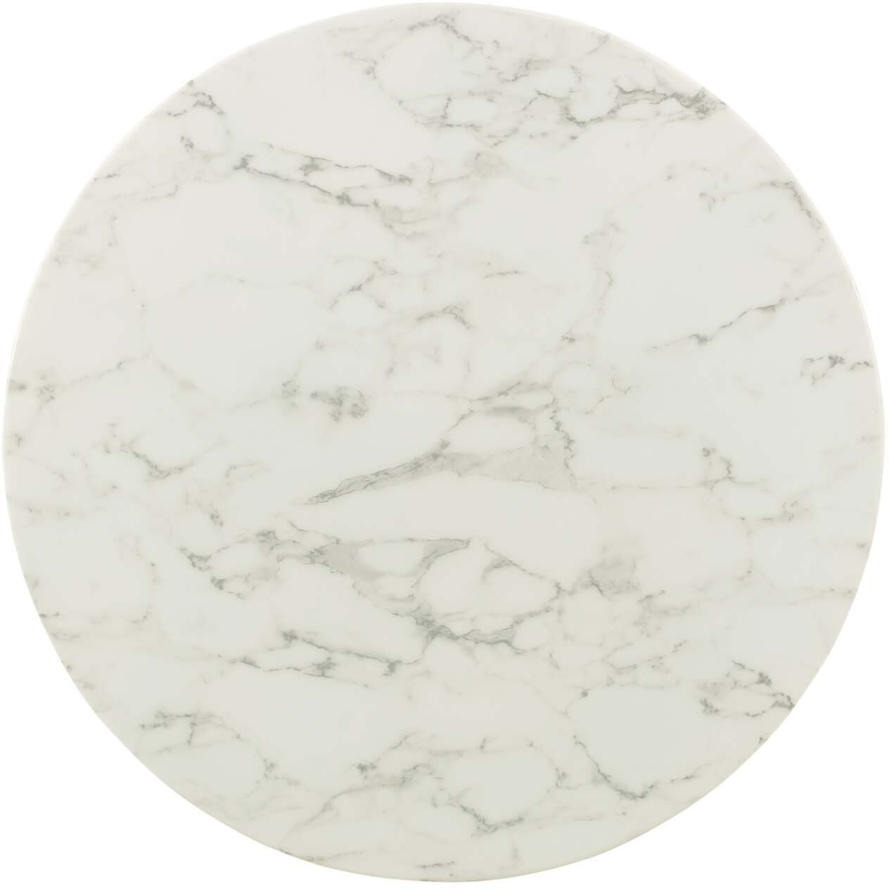 Lippa 36" Round Dining Table - Gold White