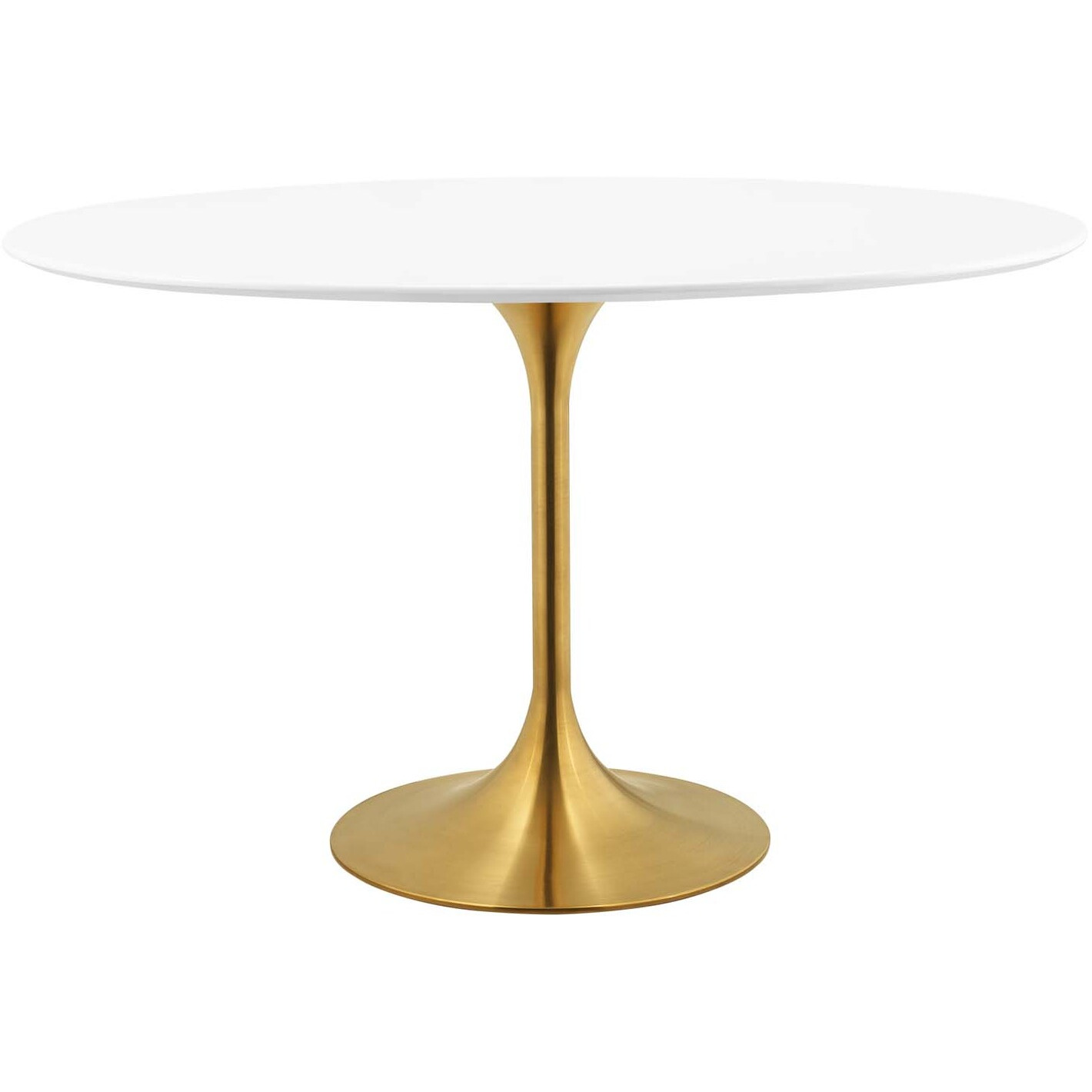 Lippa 48" Oval Dining Table - Gold White