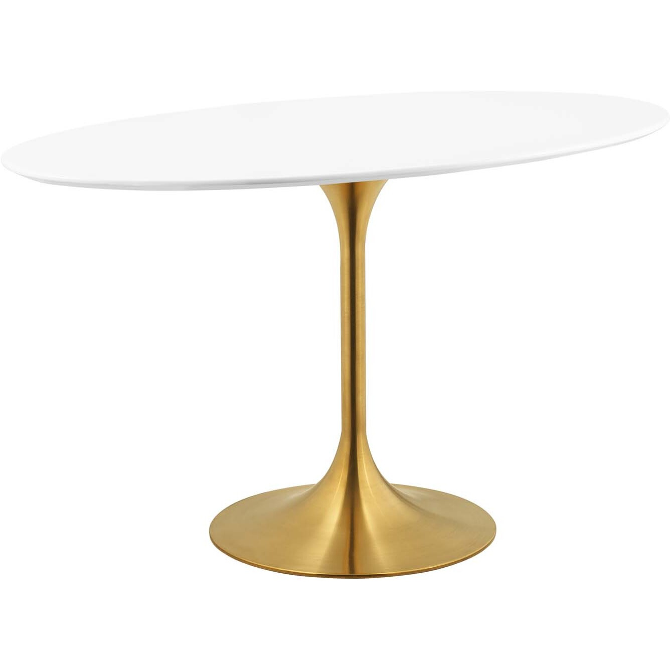 Lippa 48" Oval Dining Table - Gold White