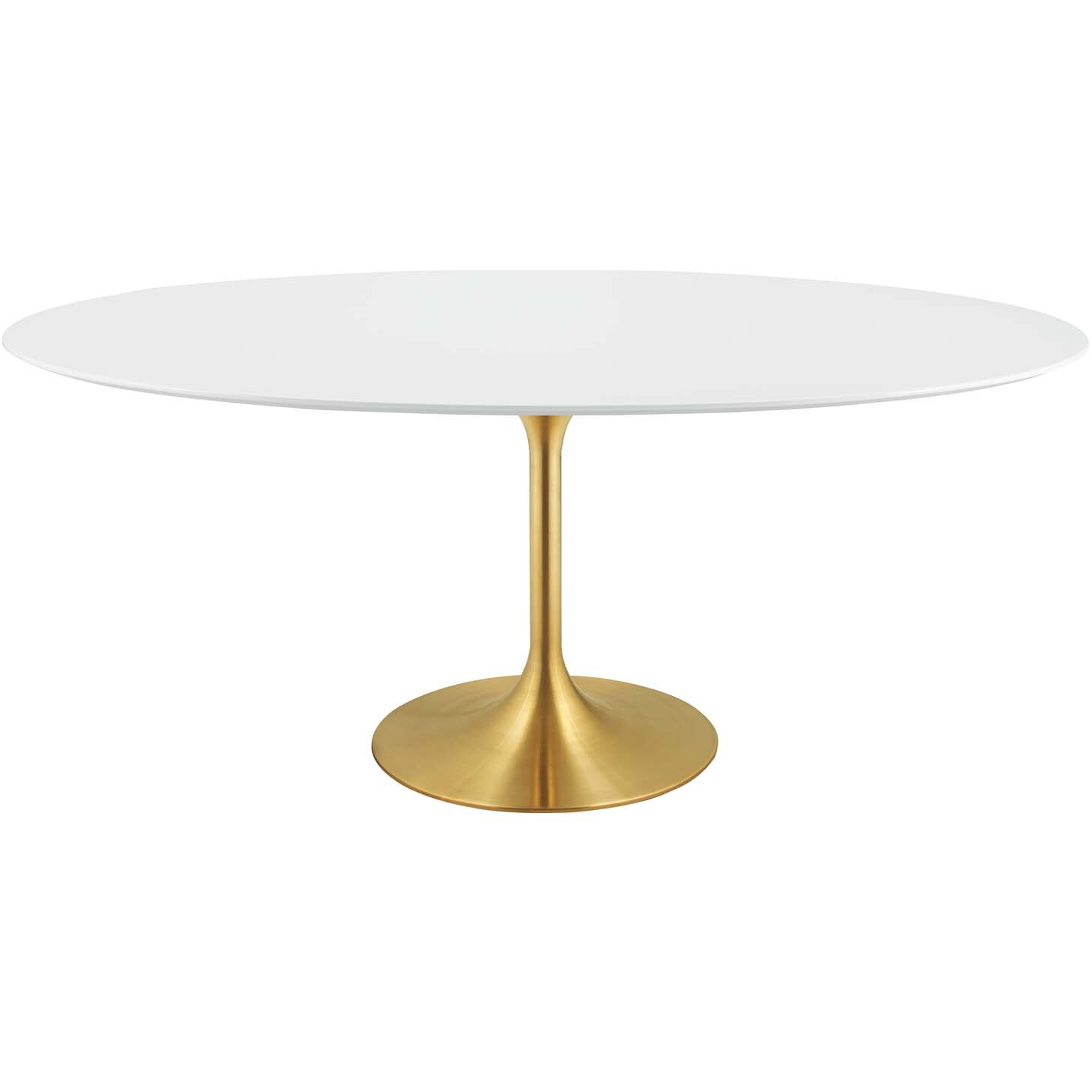 Lippa 78" Oval Dining Table - Gold White