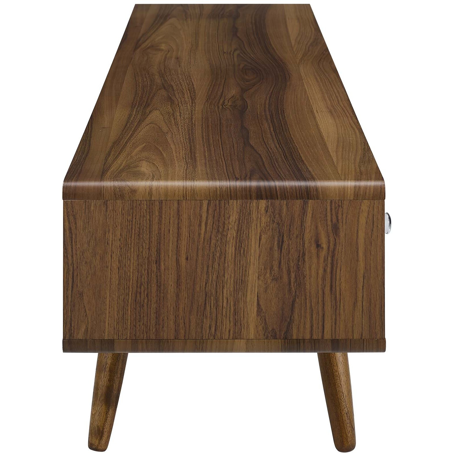 Transmit 70" Media Console Wood TV Stand - Walnut White
