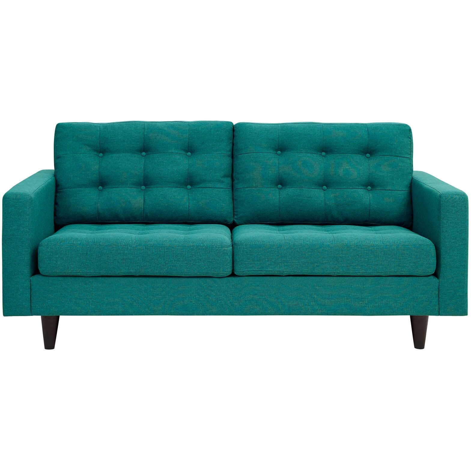 Empress Sofa and Loveseat Set of 2 - Teal