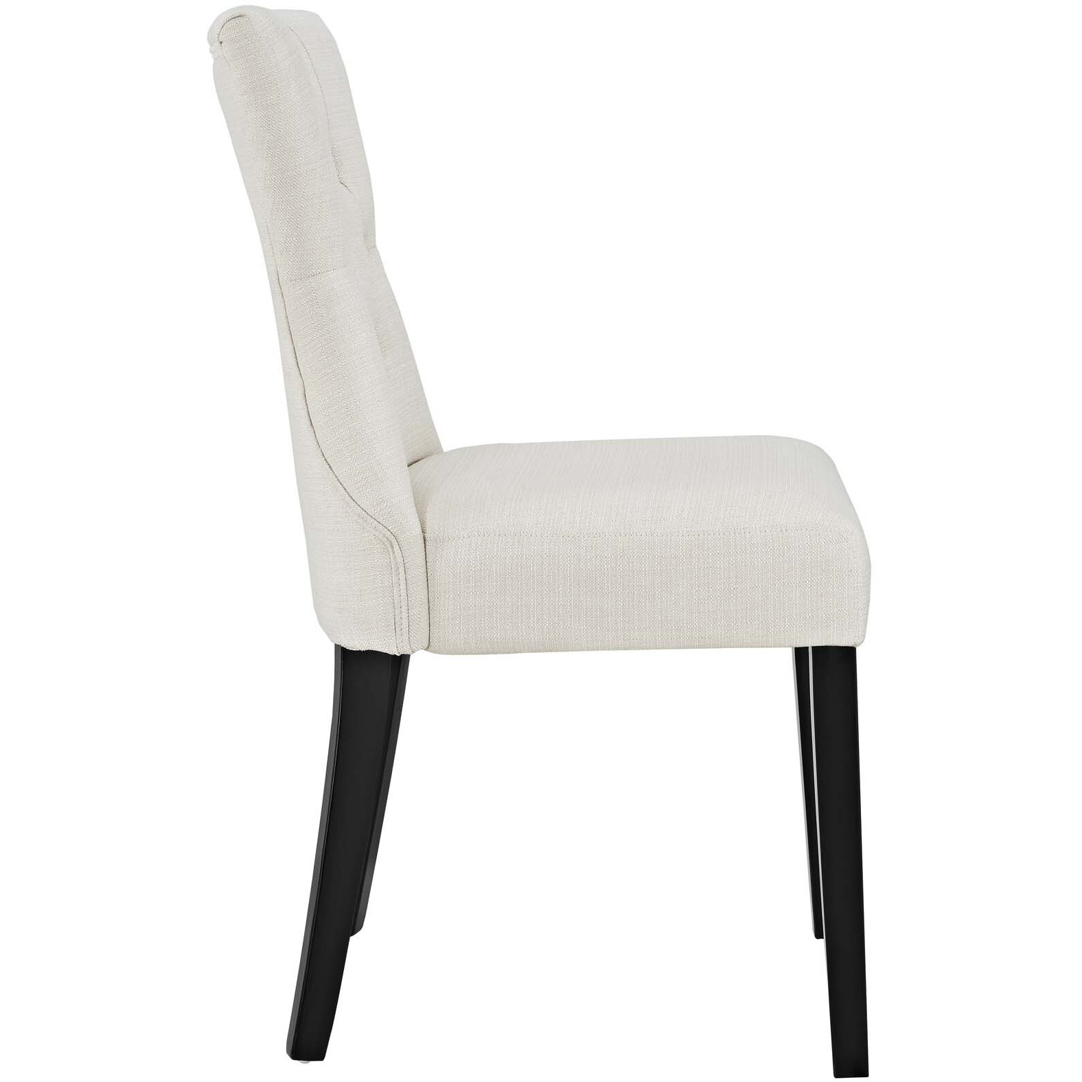 Silhouette Dining Side Chairs Upholstered Fabric Set of 4 - Beige