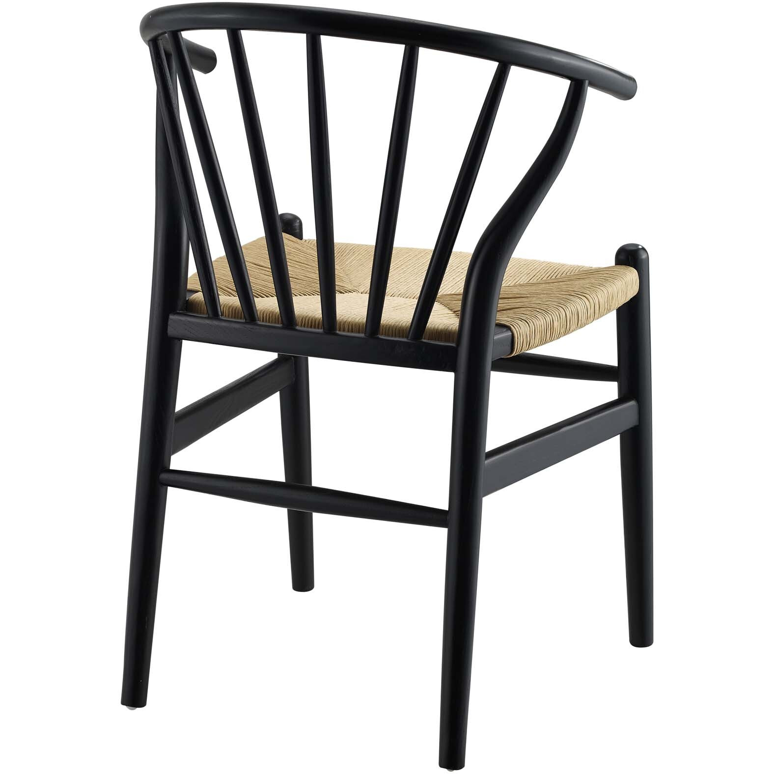Flourish Spindle Wood Dining Side Chair - Black