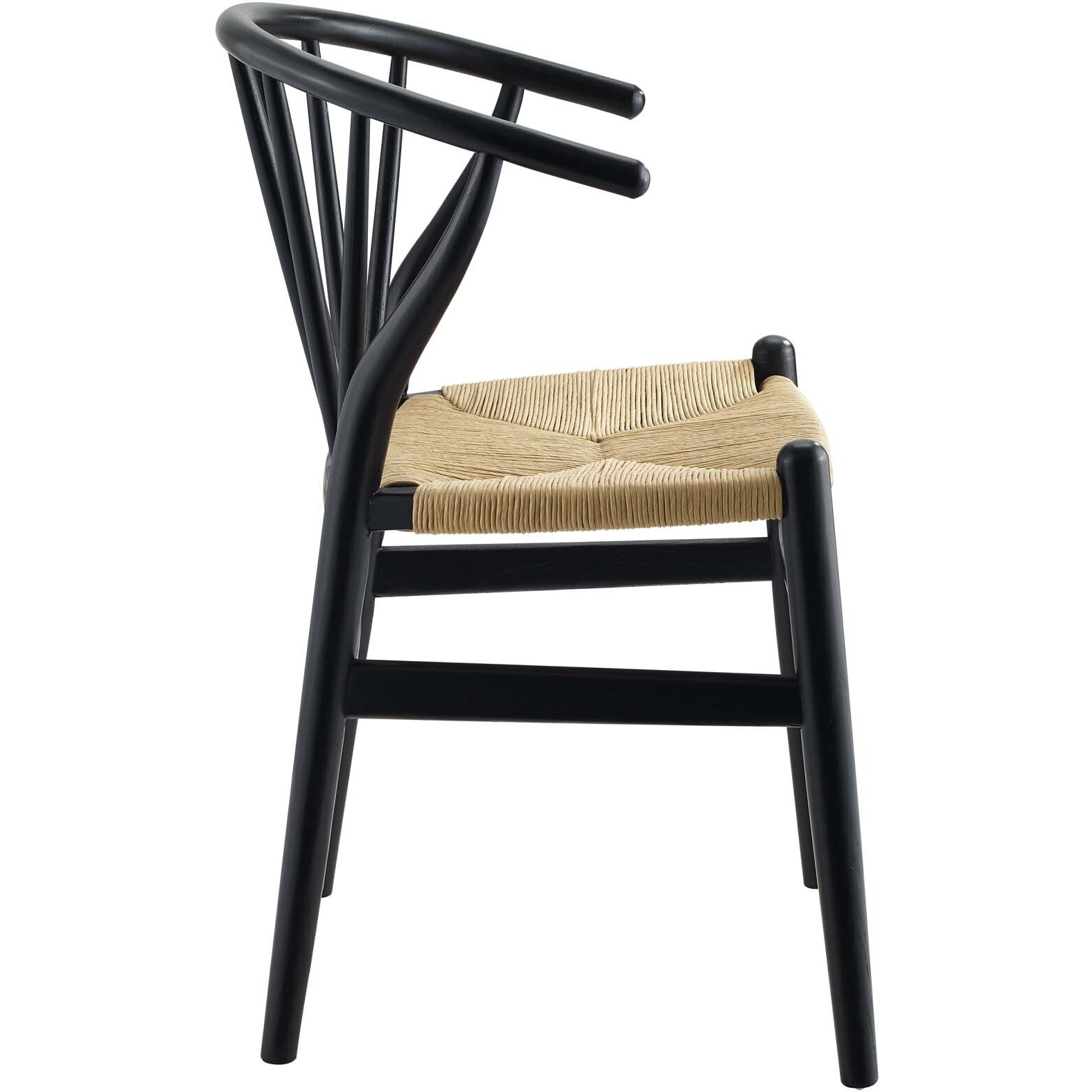 Flourish Spindle Wood Dining Side Chair - Black