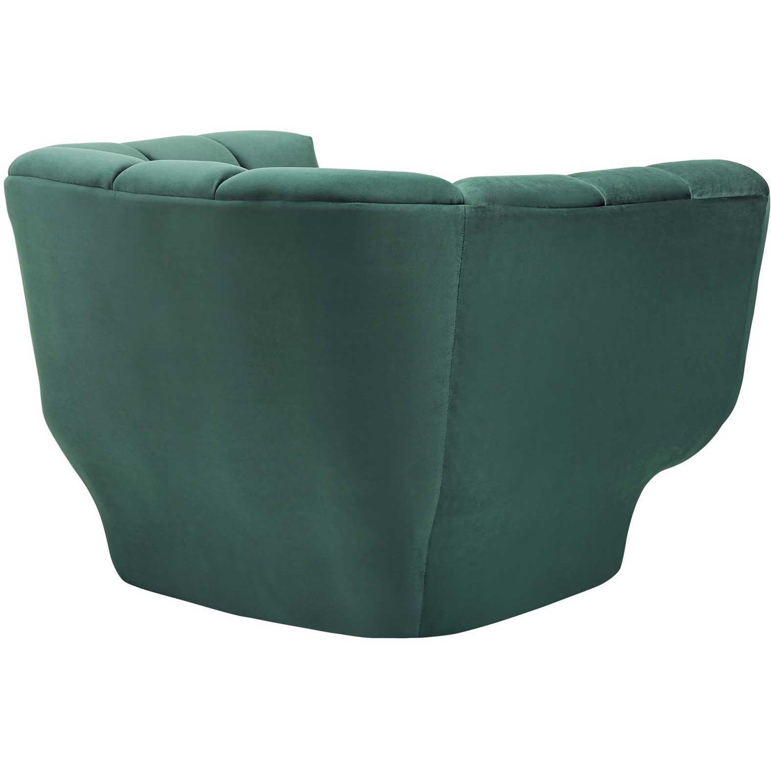 Entertain Vertical Channel Tufted Performance Velvet Armchair - Green