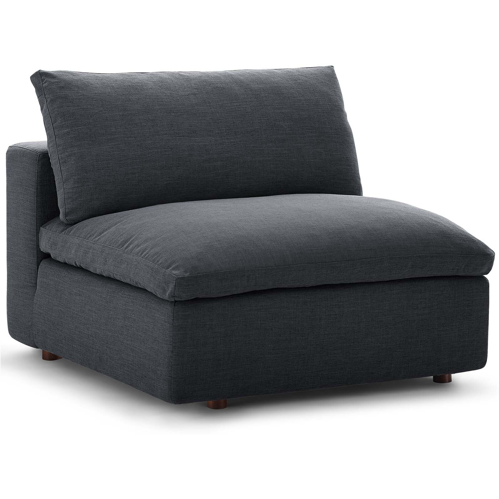 Commix Down Filled Overstuffed 5 Piece Sectional Sofa Set - Gray