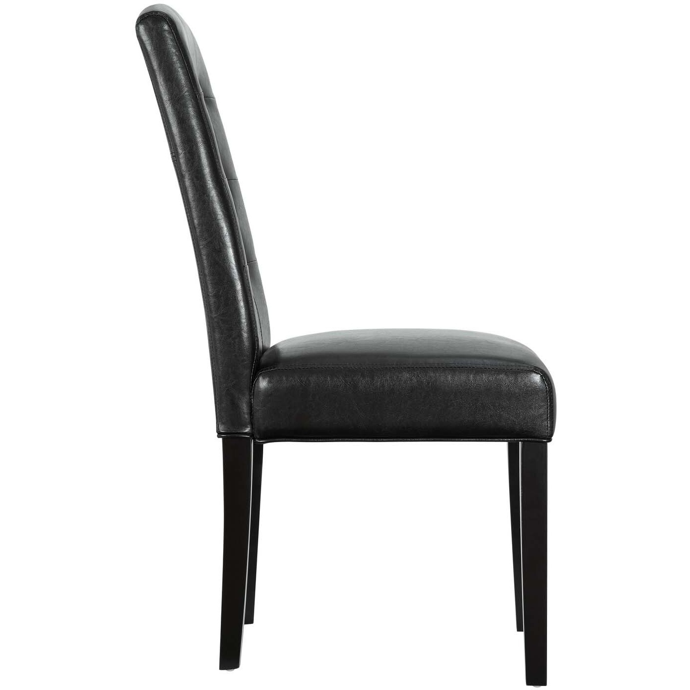 Perdure Dining Chairs Vinyl Set of 4 - Black