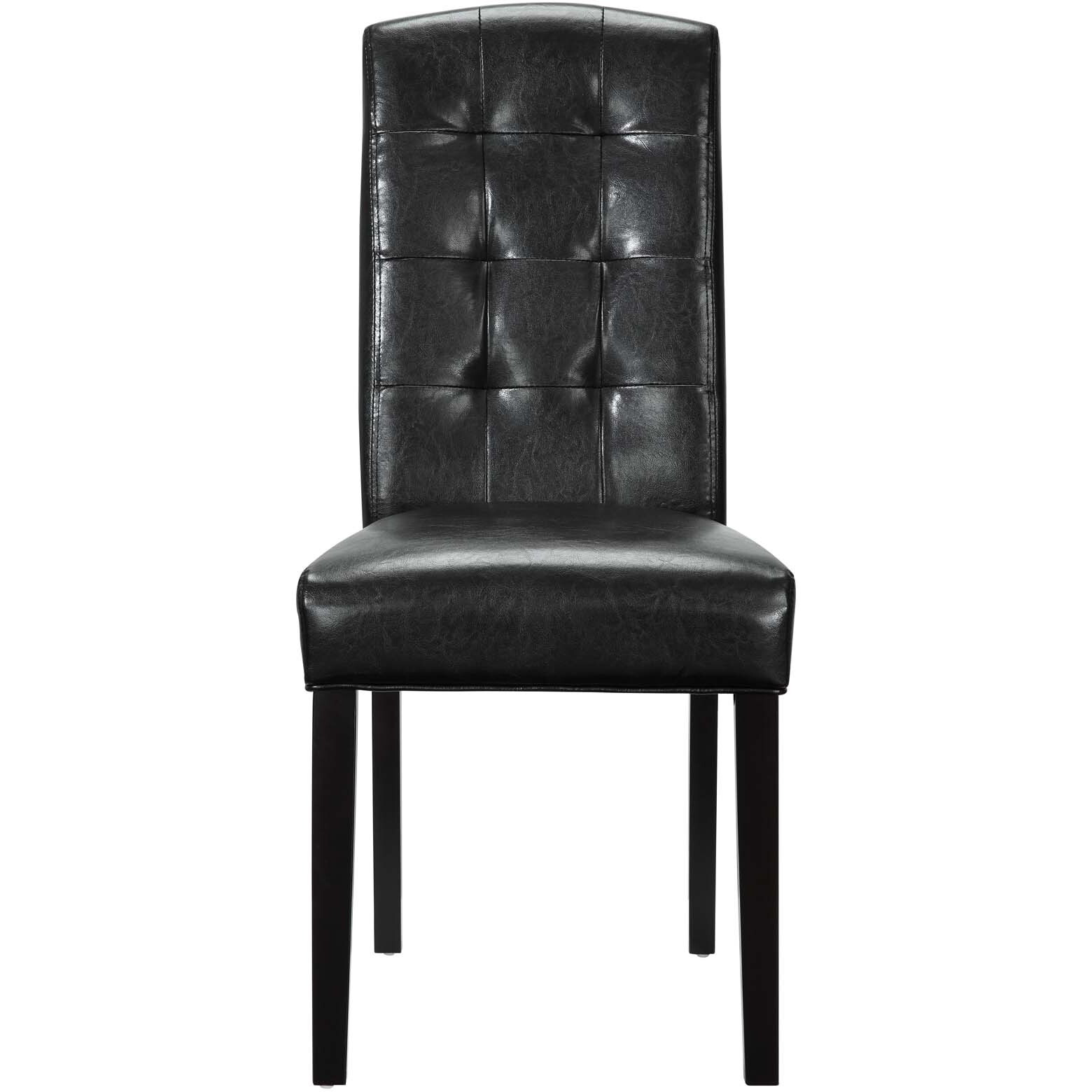Perdure Dining Chairs Vinyl Set of 4 - Black