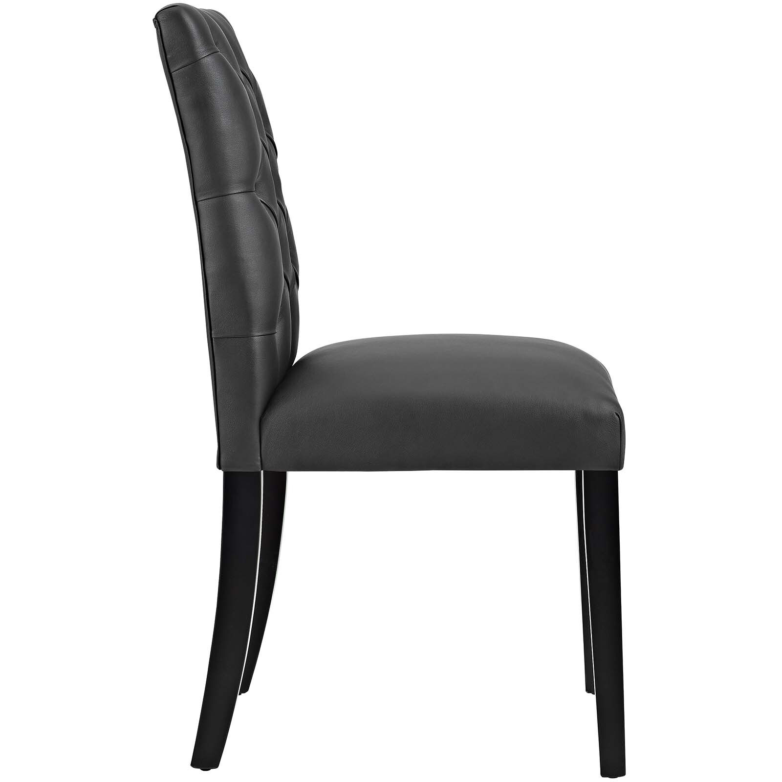 Duchess Dining Chair Vinyl Set of 2 - Black