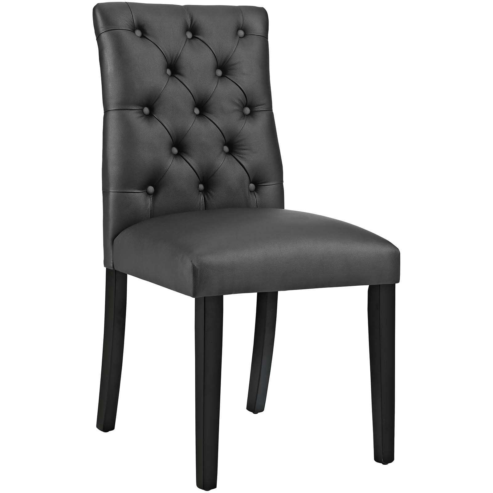 Duchess Dining Chair Vinyl Set of 2 - Black