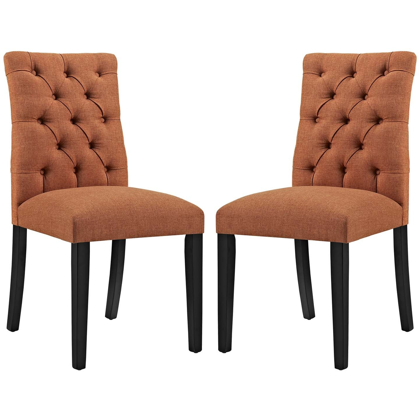 Duchess Dining Chair Fabric Set of 2 - Orange