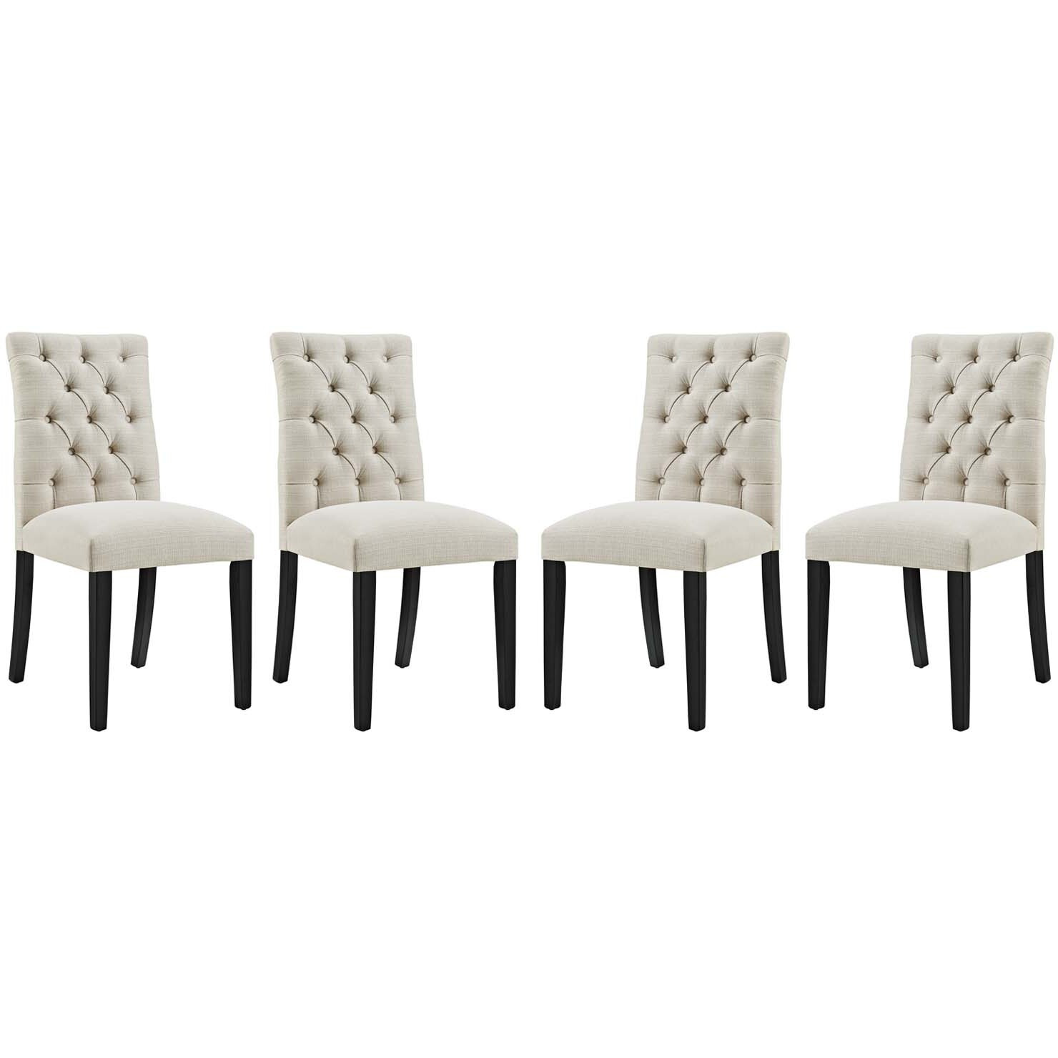 Duchess Dining Chair Fabric Set of 4 - Beige