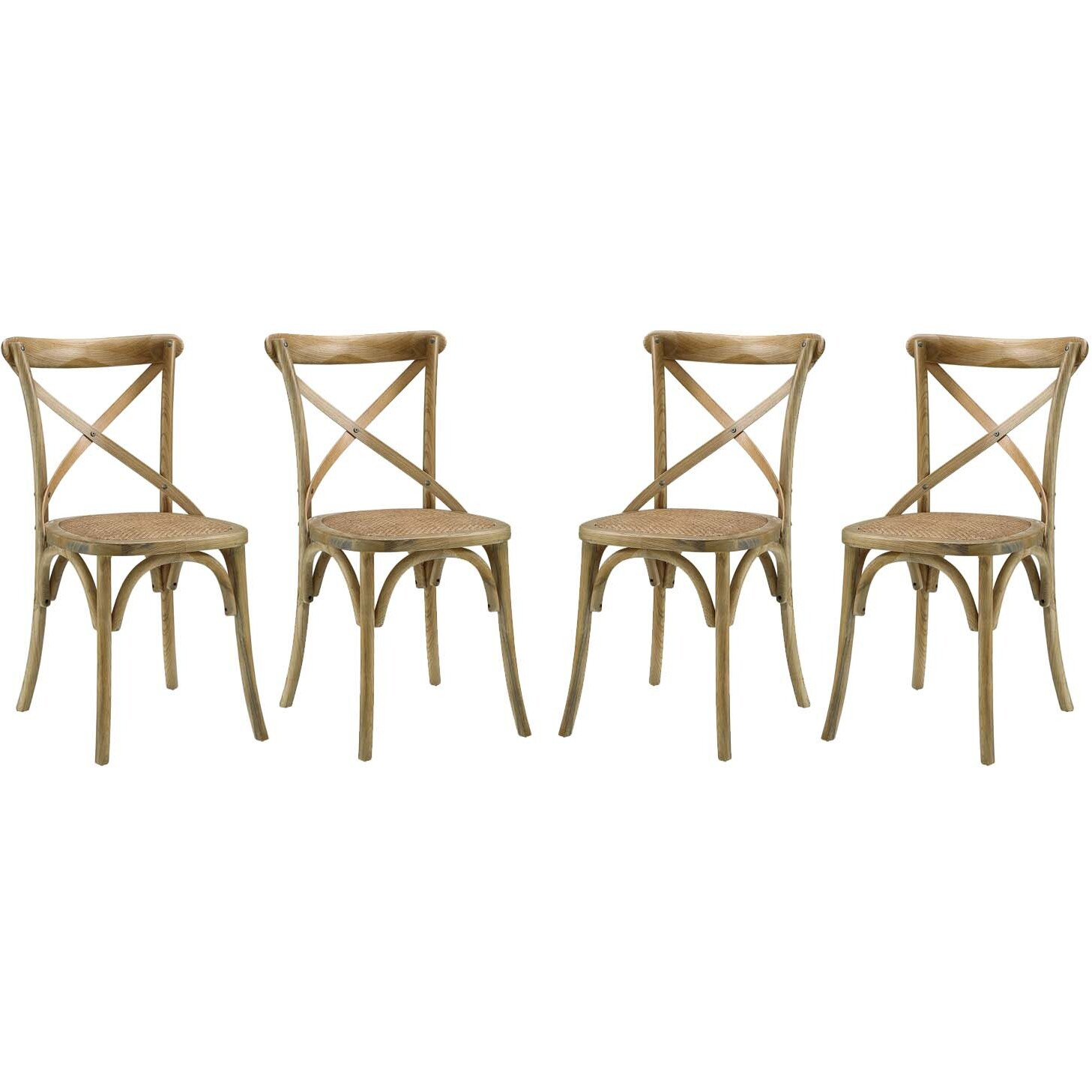 Gear Dining Side Chair Set of 4 - Natural