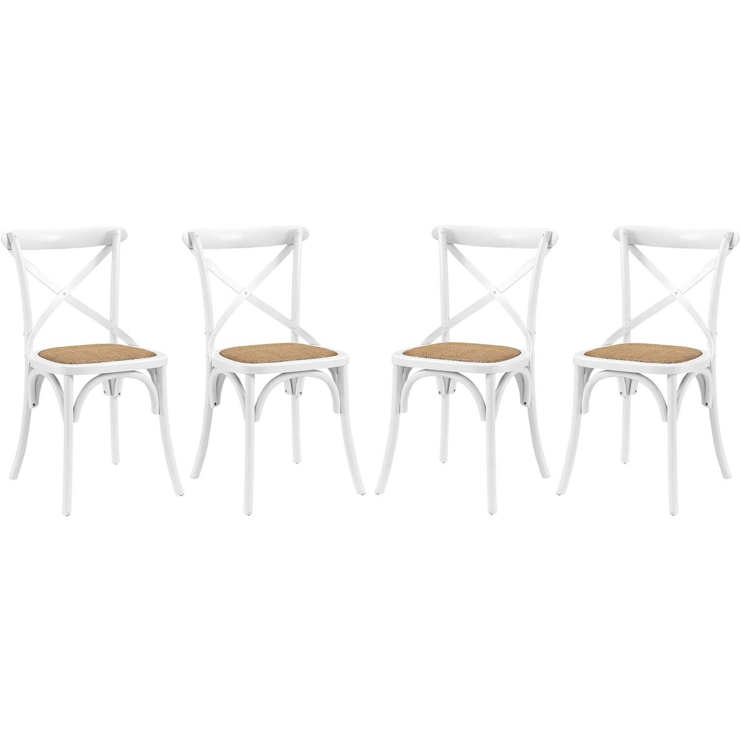 Gear Dining Side Chair Set of 4 - White