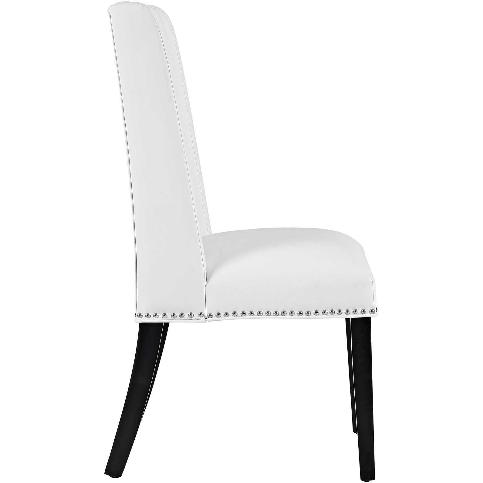 Baron Dining Chair Vinyl Set of 4 - White