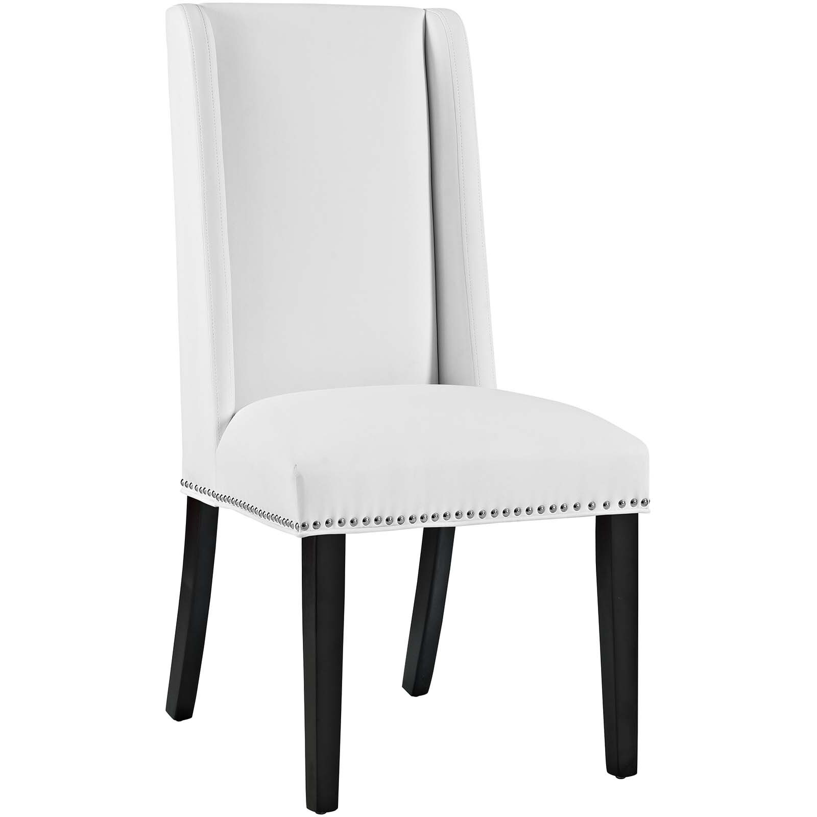 Baron Dining Chair Vinyl Set of 4 - White