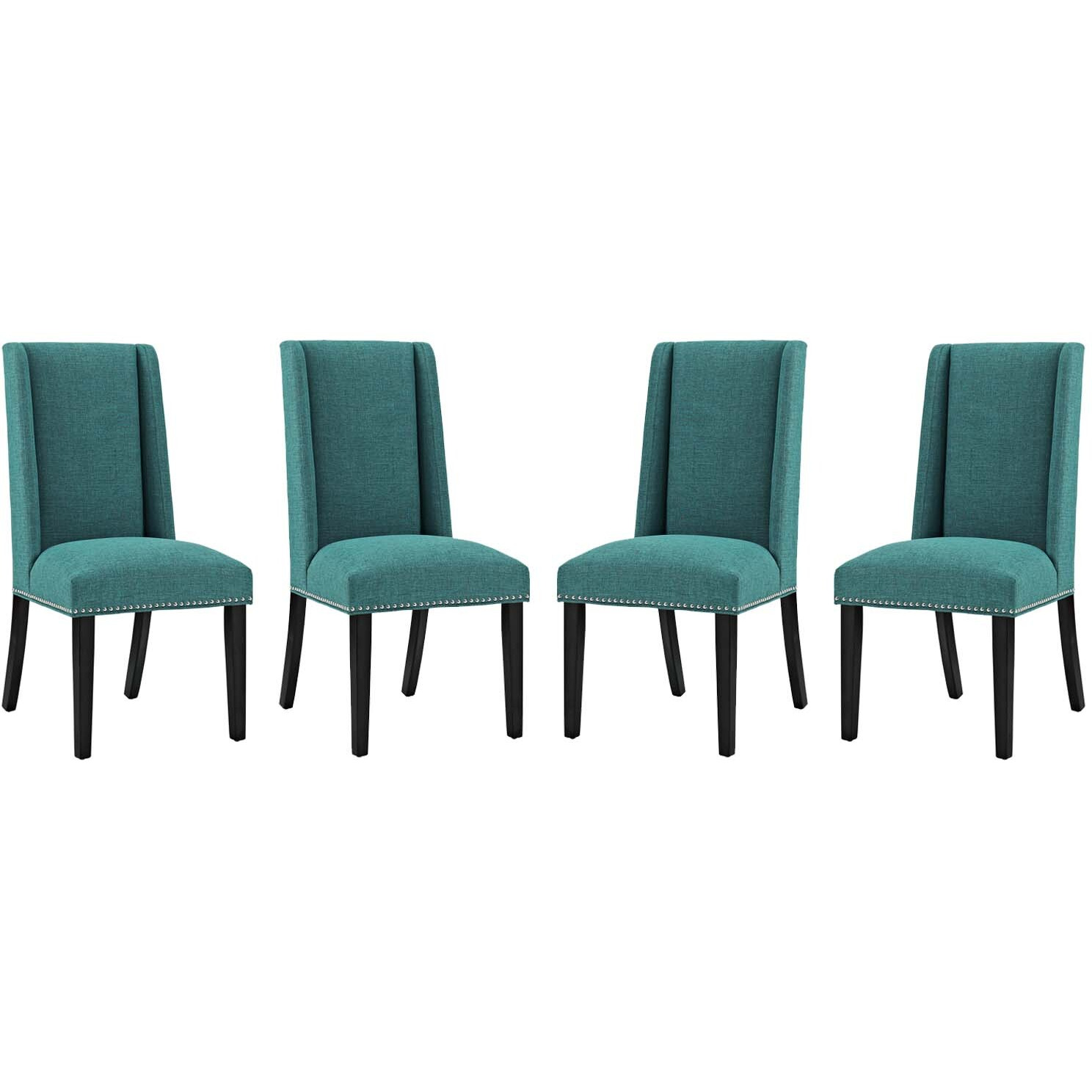 Baron Dining Chair Fabric Set of 4 - Teal
