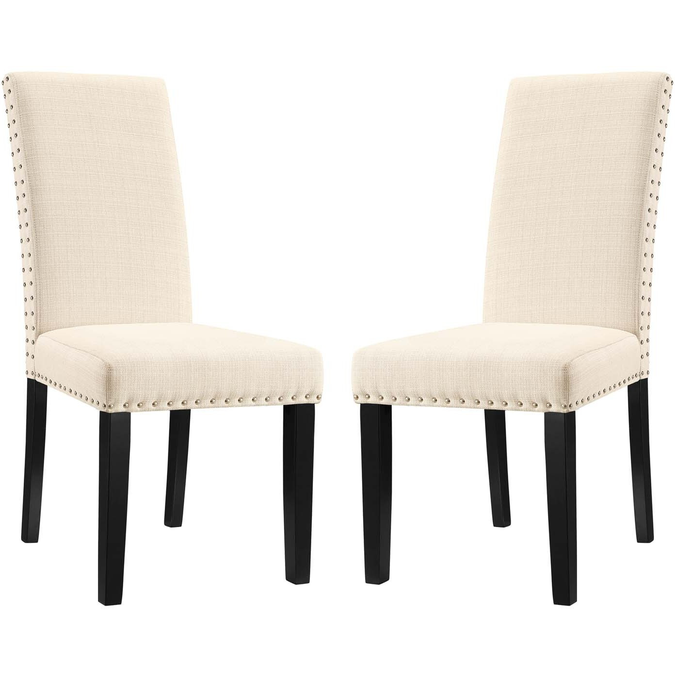 Parcel Dining Side Chair Fabric Set of 2 - Beige