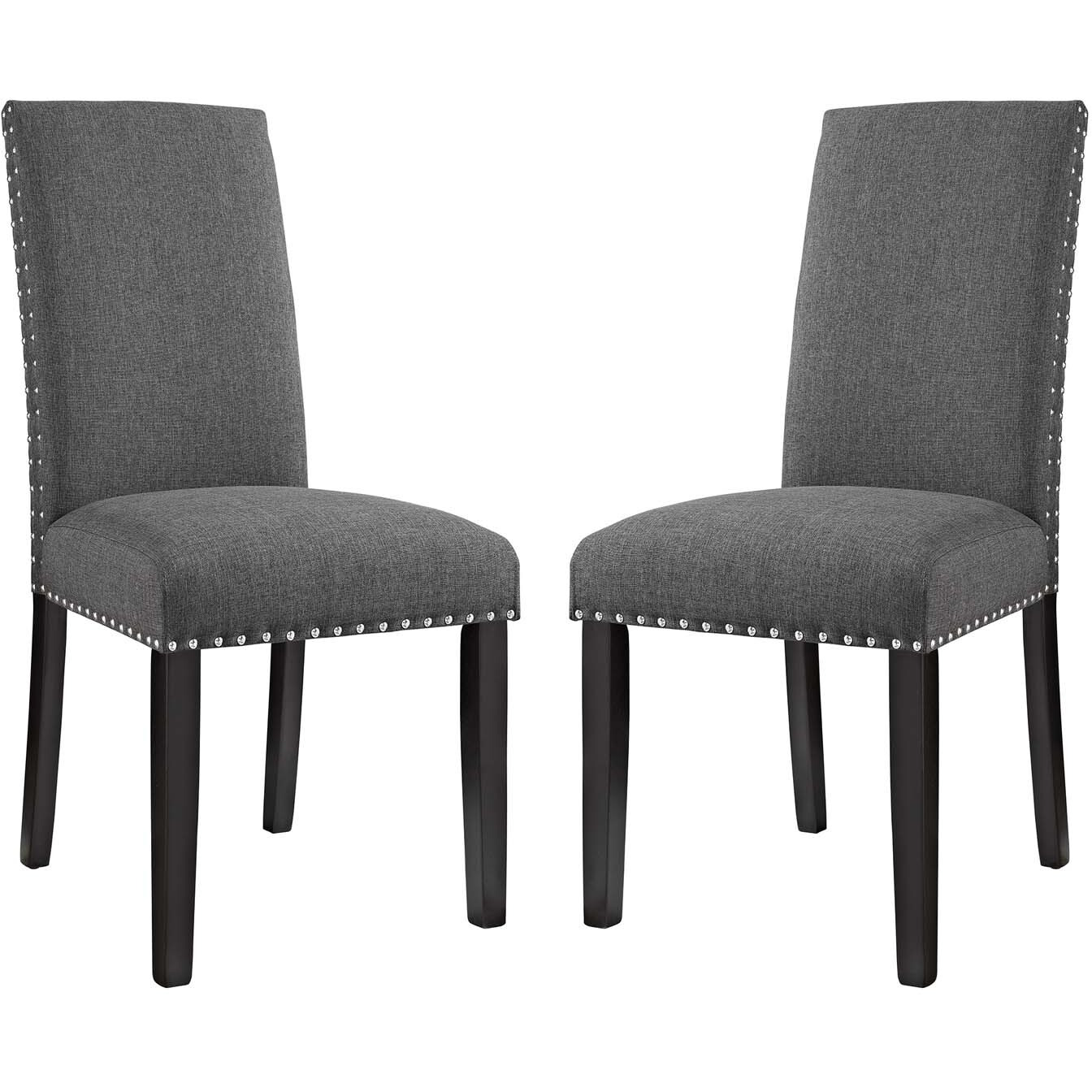 Parcel Dining Side Chair Fabric Set of 2 - Gray
