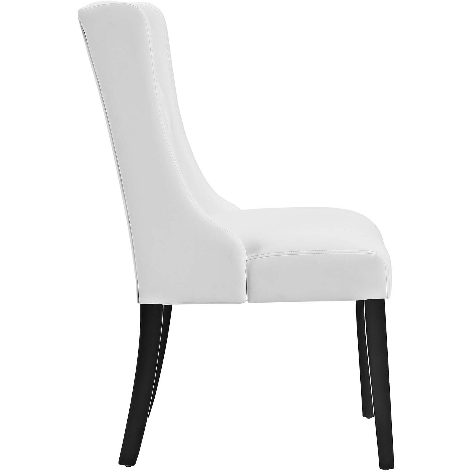 Baronet Dining Chair Vinyl Set of 2 - White