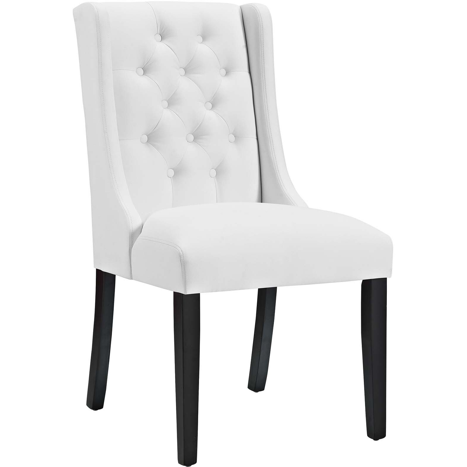Baronet Dining Chair Vinyl Set of 2 - White