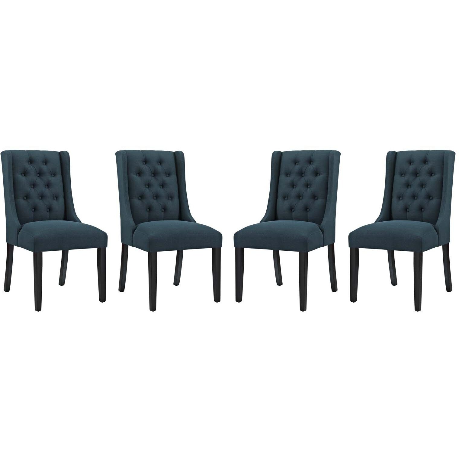 Baronet Dining Chair Fabric Set of 4 - Azure
