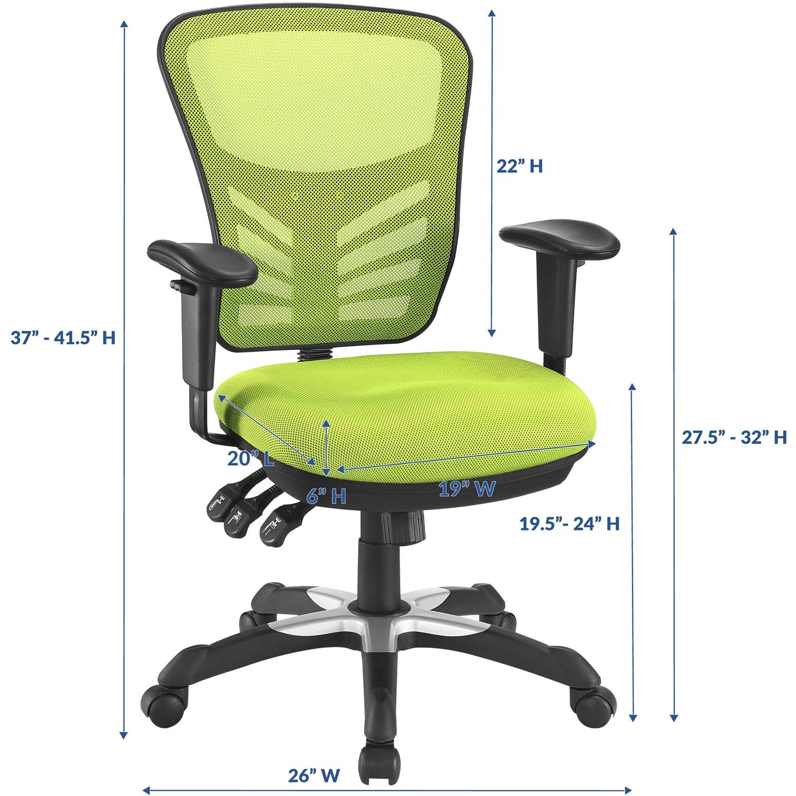 Articulate Mesh Office Chair - Green