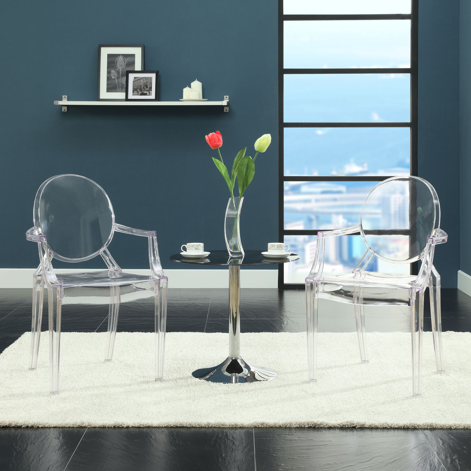 Casper Dining Armchairs Set of 2 - Clear