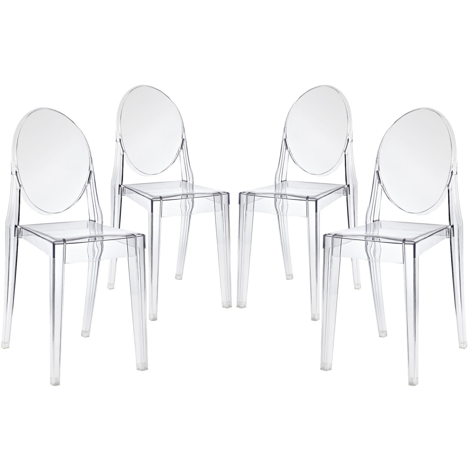 Casper Dining Chairs Set of 4 - Clear