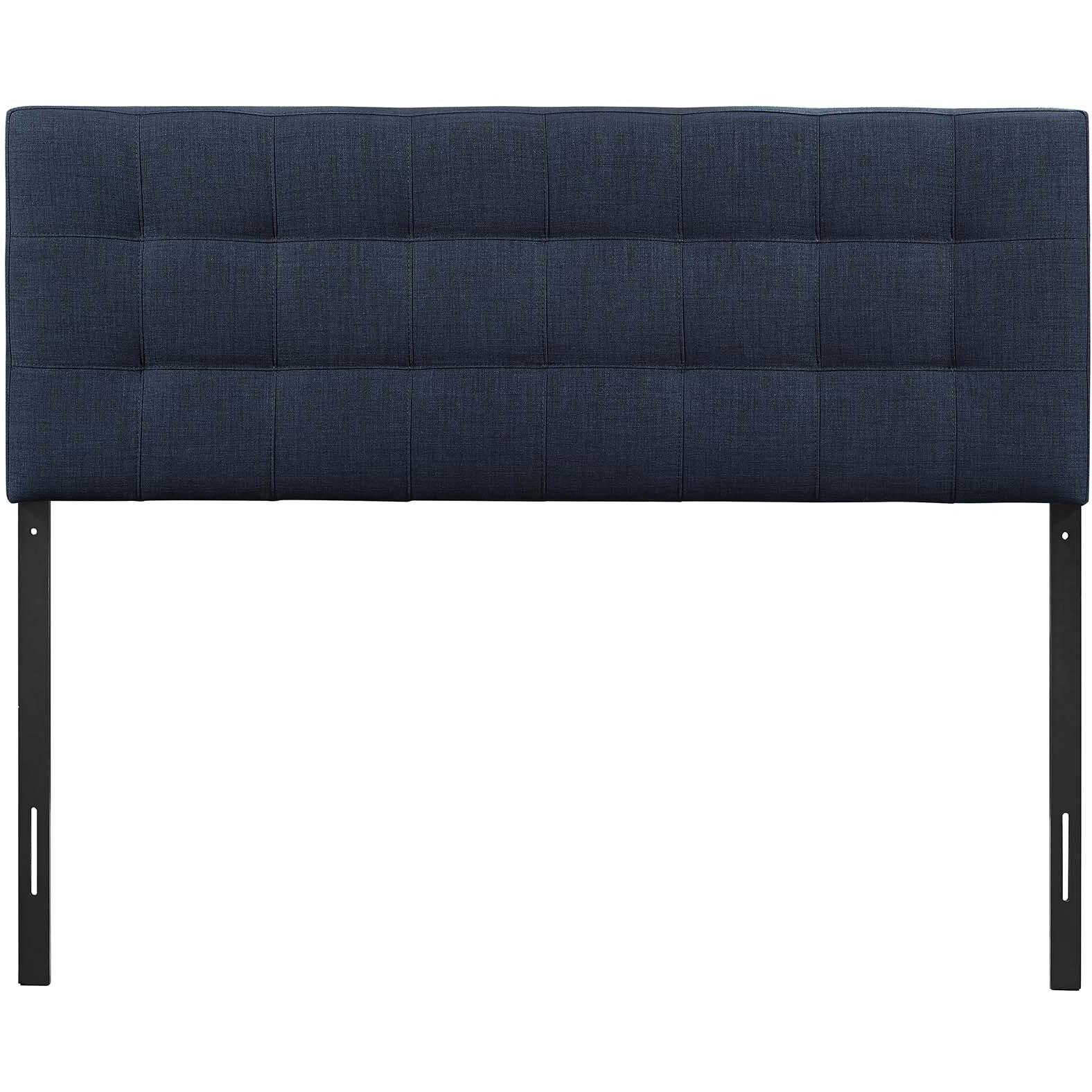 Lily Queen Upholstered Fabric Headboard - Navy
