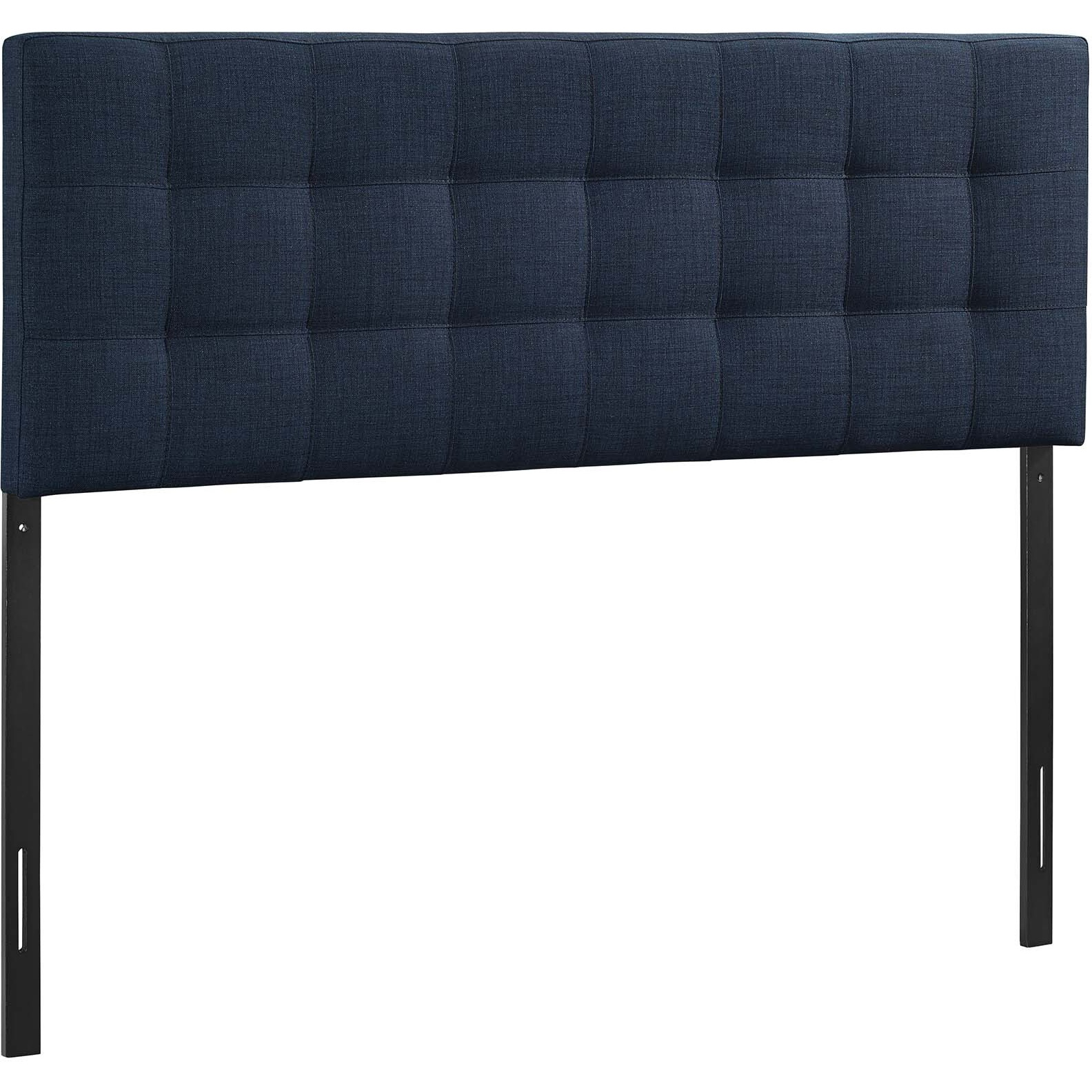 Lily Queen Upholstered Fabric Headboard - Navy